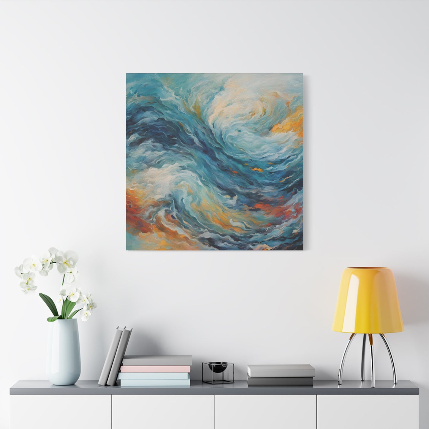 Abstract Ocean Wave Canvas Art