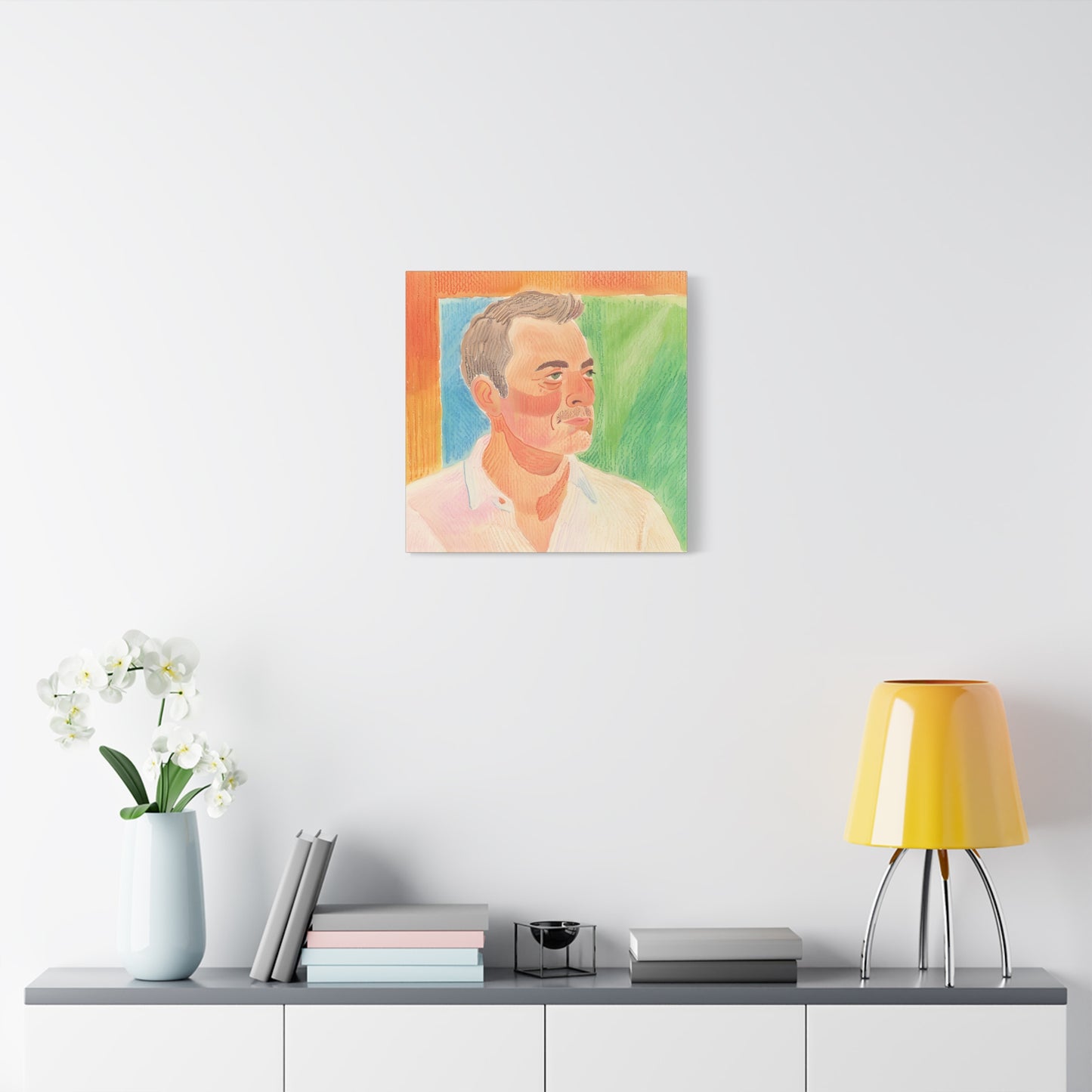 Artistic Stretched Canvas Print - Vibrant Portrait Wall Art