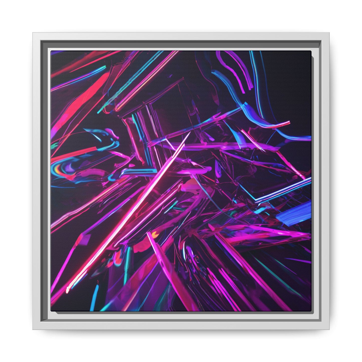 Vibrant Abstract Framed Canvas Art - Multi-Color Wall Decor