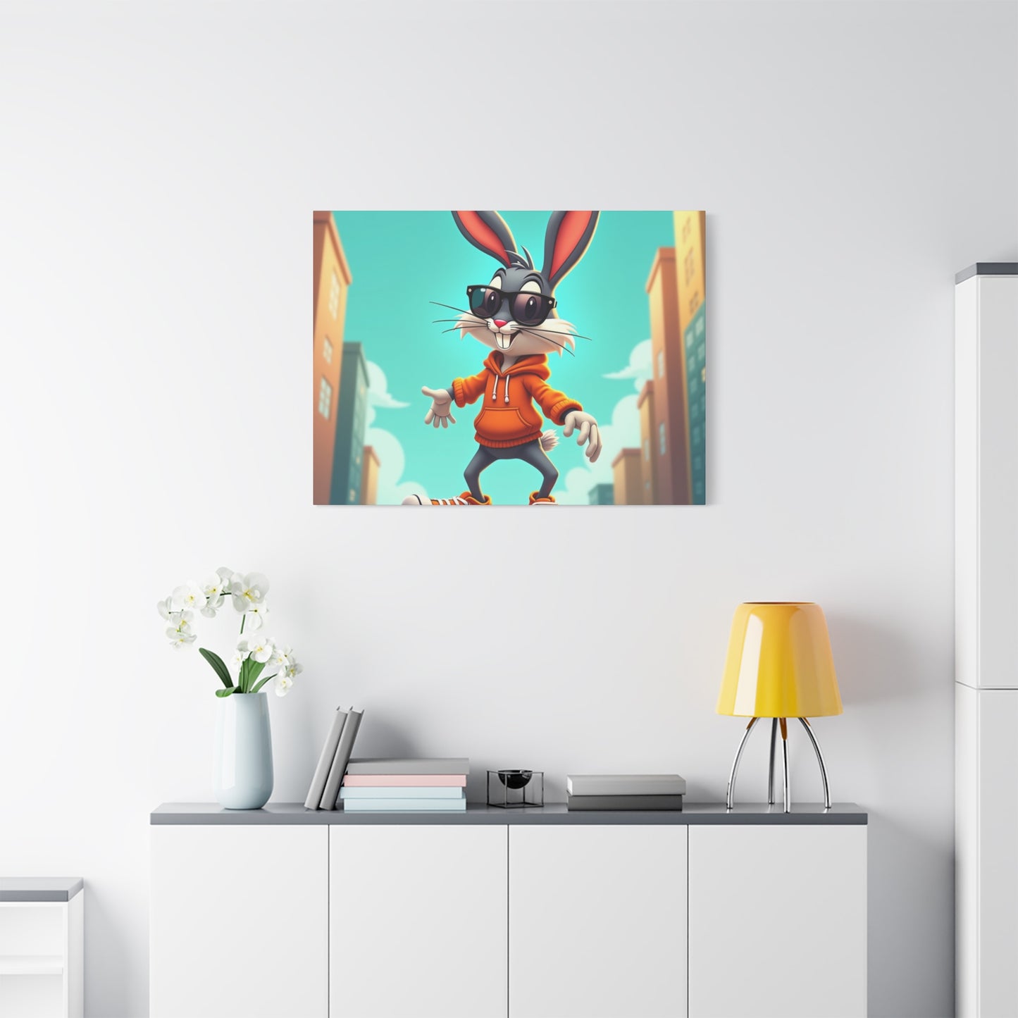 Canvas Print - Cool Cartoon Rabbit Wall Art