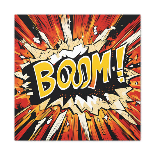 "Boom!" Effect Canvas Gallery Wraps – Bold Pop Art Wall Decor for Dynamic Spaces