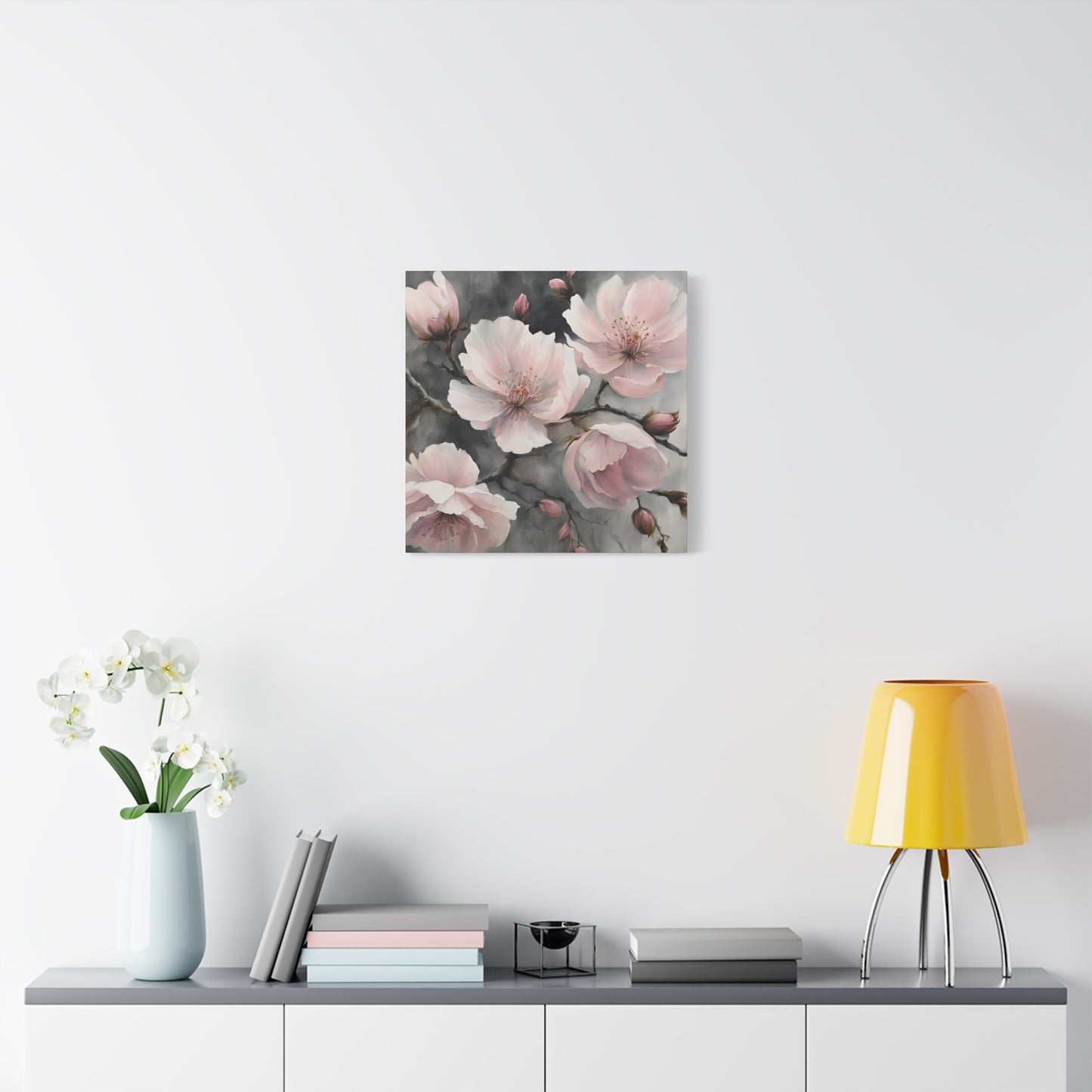 Cherry Blossom Matte Canvas Art – Elegant Floral Wall Décor | Crafted Canvass