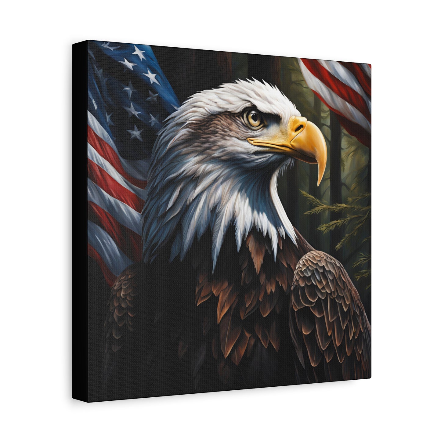 Patriotic Eagle Canvas Wall Art – Inspiring American Pride Home Decor