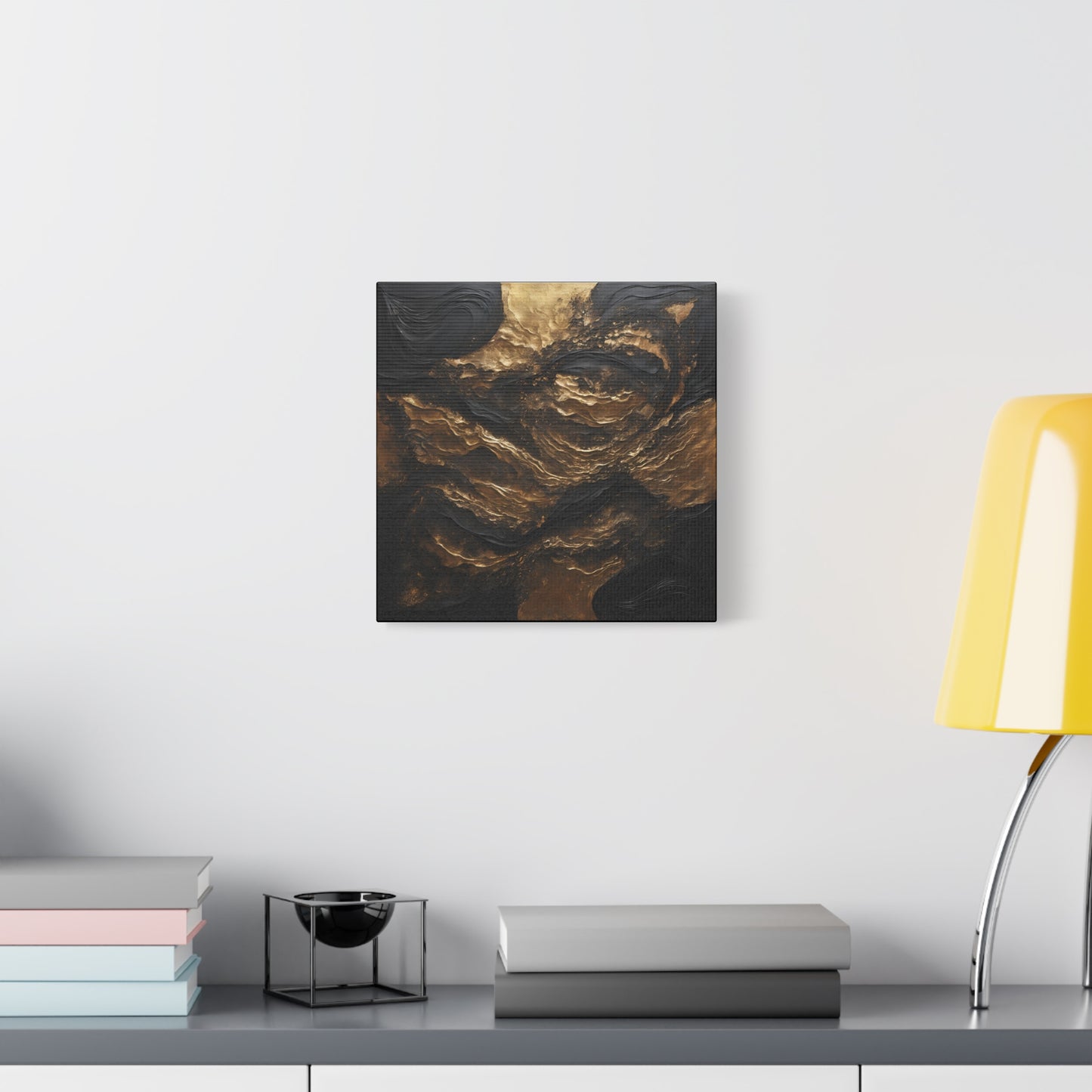 Abstract Gold Wave Canvas Art | Modern Home Decor