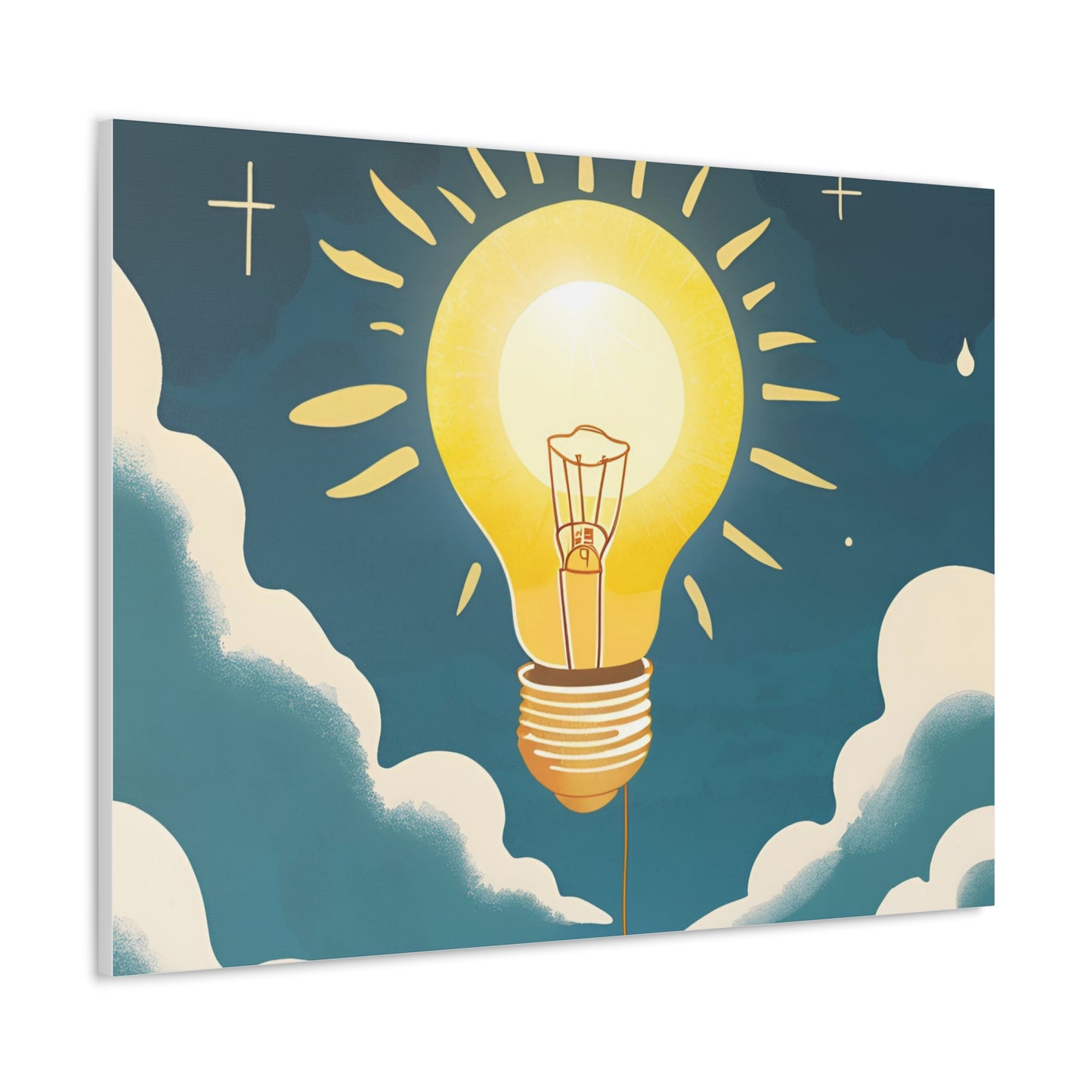 Canvas Gallery Wrap - The Sun as a Lightbulb Wall Art