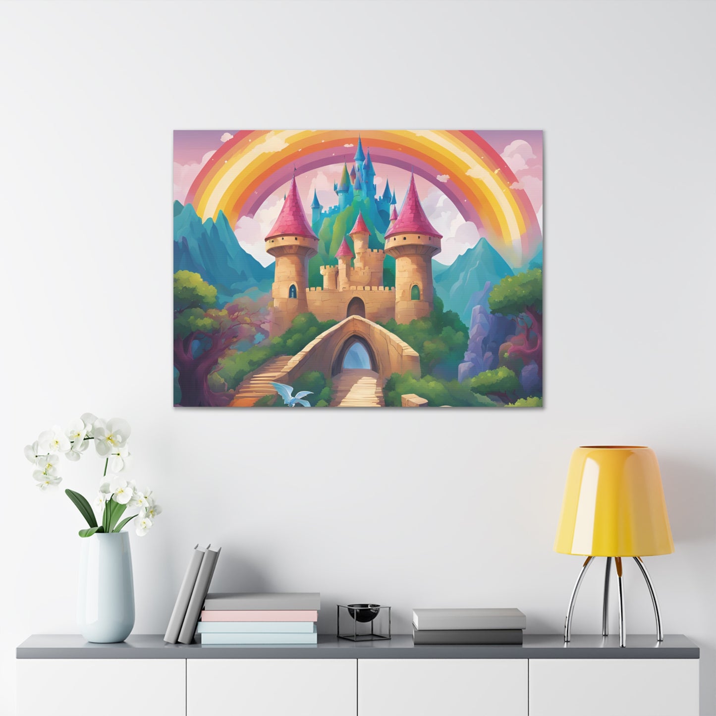 Canvas Gallery Wrap - Enchanted Castle Fantasy Art Home Decor