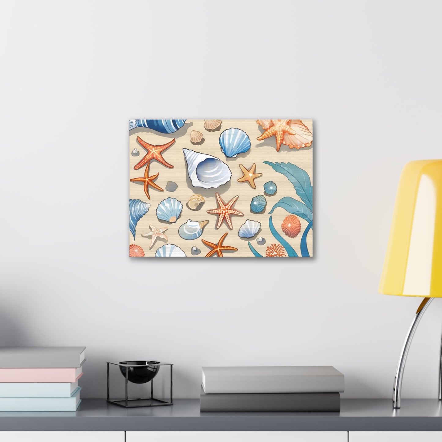 Coastal Seashell Canvas Gallery Wrap - Nautical Wall Art for Beach Lovers