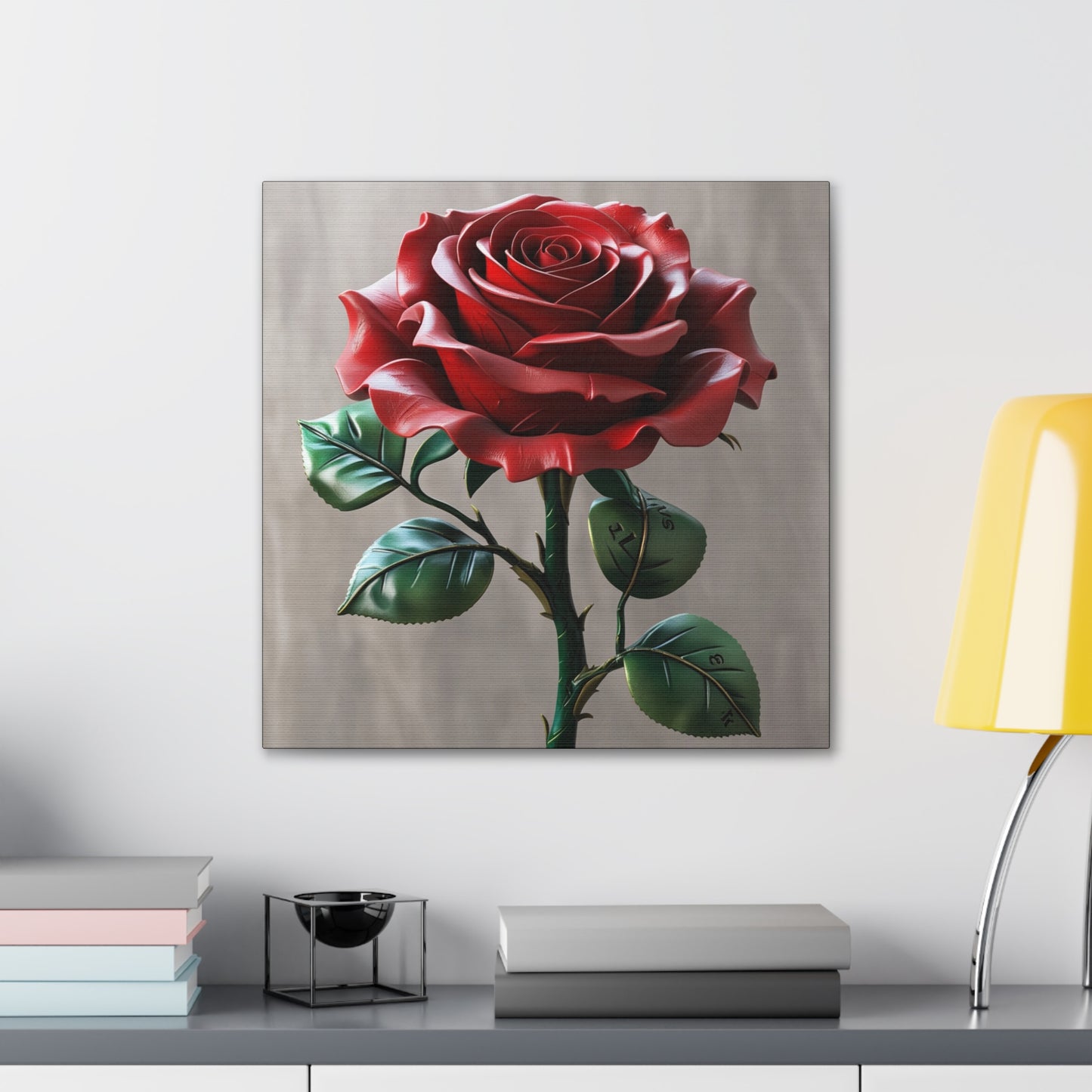 Elegant Rose Canvas Gallery Wrap - Timeless Floral Wall Art for Home Decor