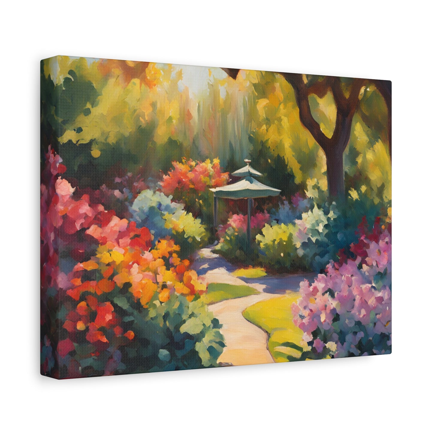 Vibrant Garden Path Canvas Artwork