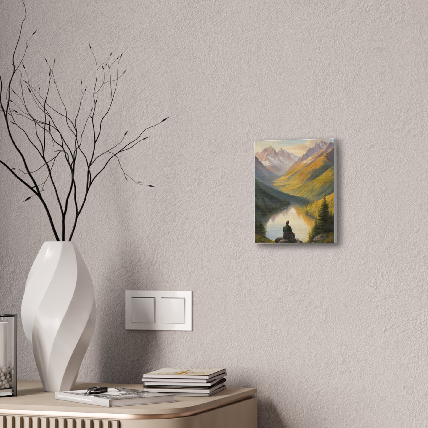 Serene Mountain Landscape Canvas Print - Tranquil Wall Art for Nature Lovers