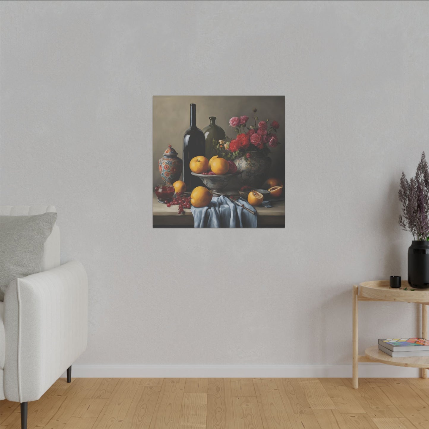 Elegant Still Life Canvas Art - Fruit and Floral Design Still Life Arts