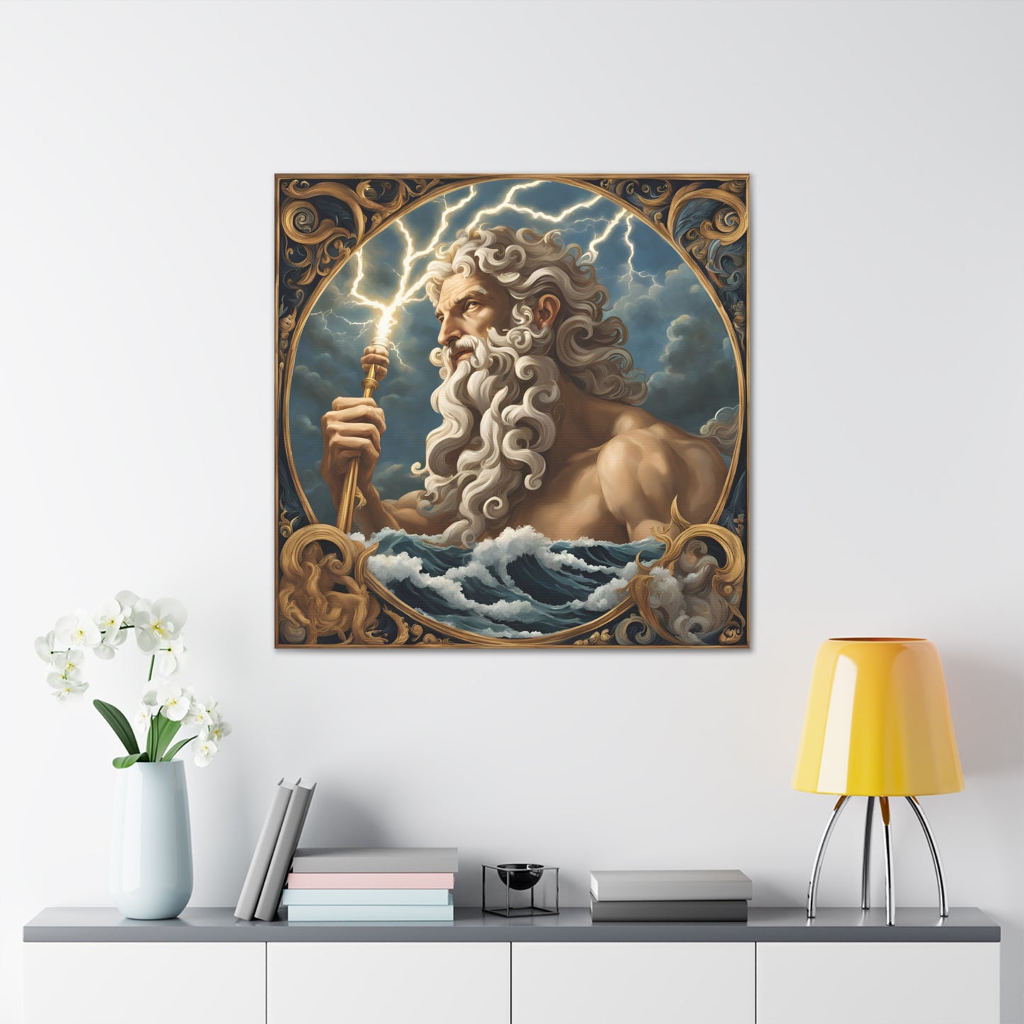 Mythical Zeus Canvas Gallery Wrap - Wall Art for Home Decor