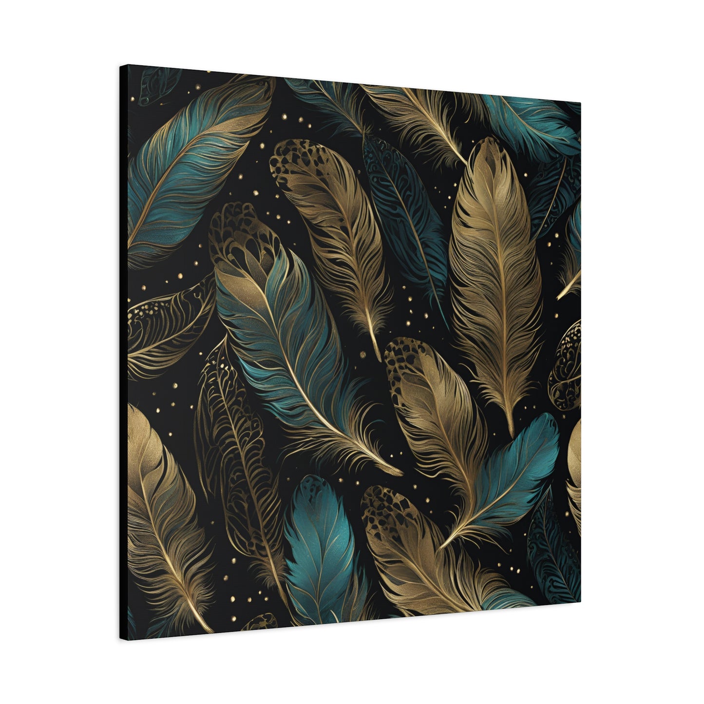 Bohemian Feather Wall Art Canvas – Boho Chic Décor | Crafted Canvass