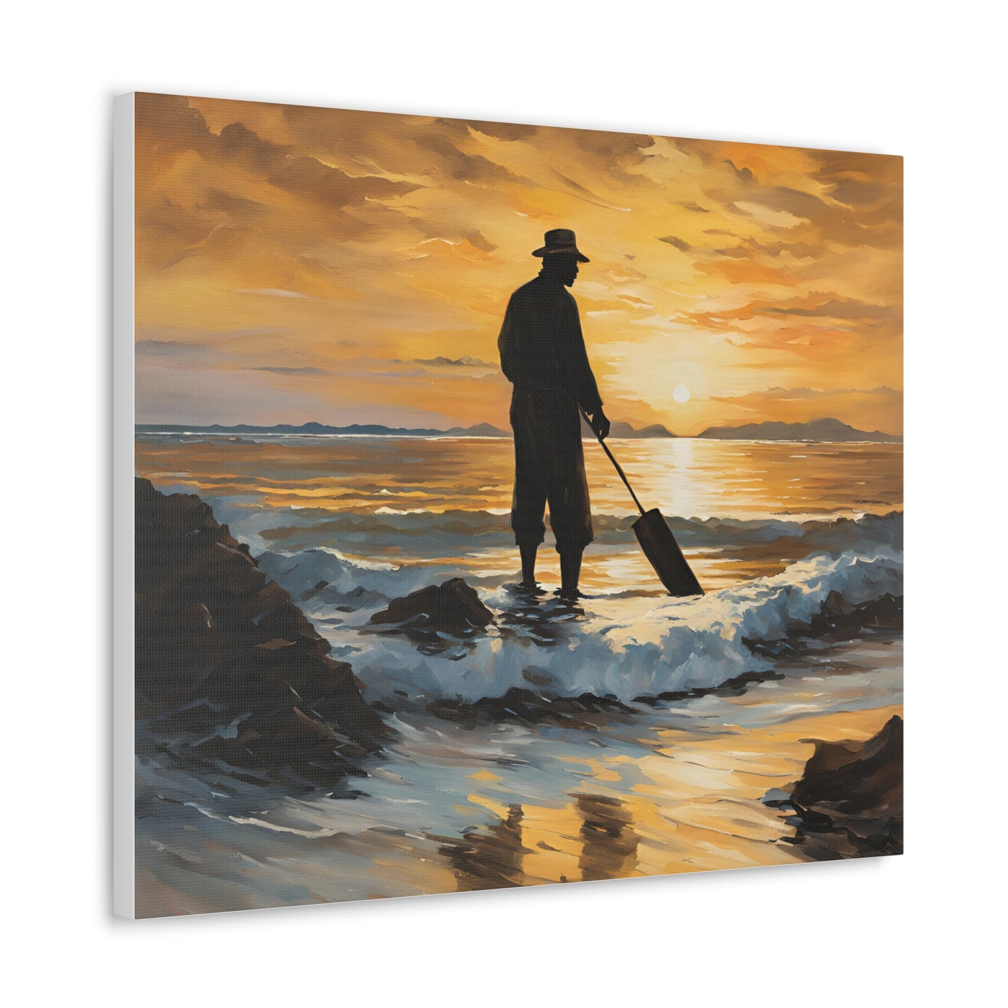 A Fisherman at Sunset