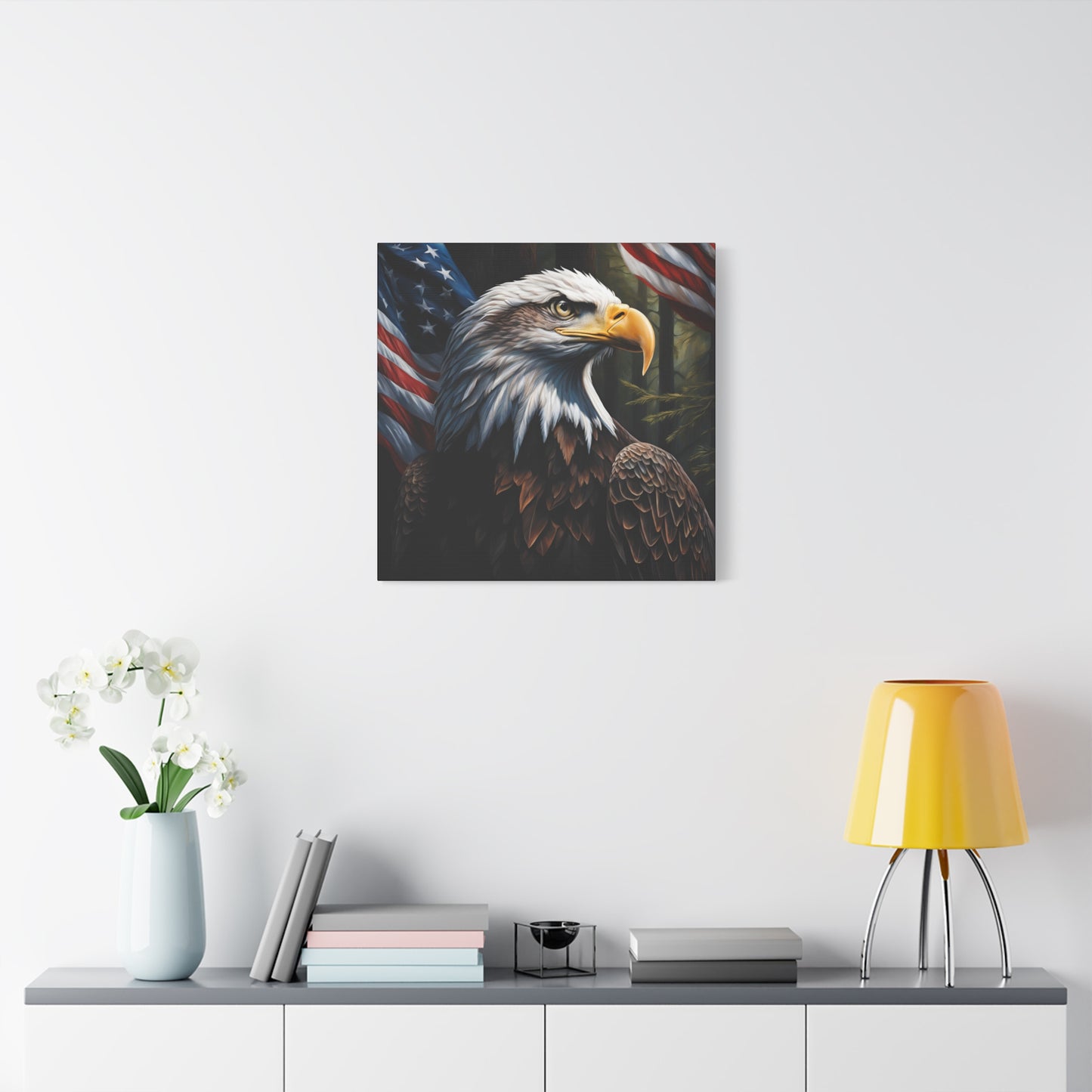 Patriotic Eagle Canvas Wall Art – Inspiring American Pride Home Decor