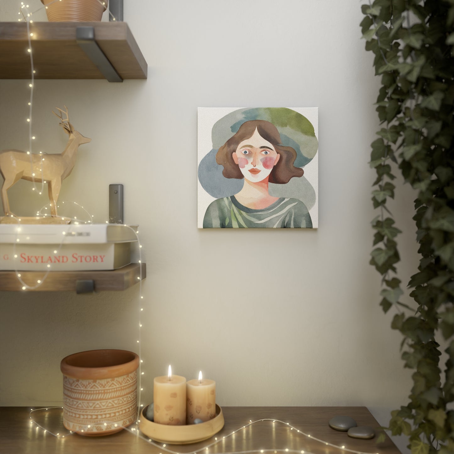 Artistic Canvas Photo Tile - Whimsical Portrait