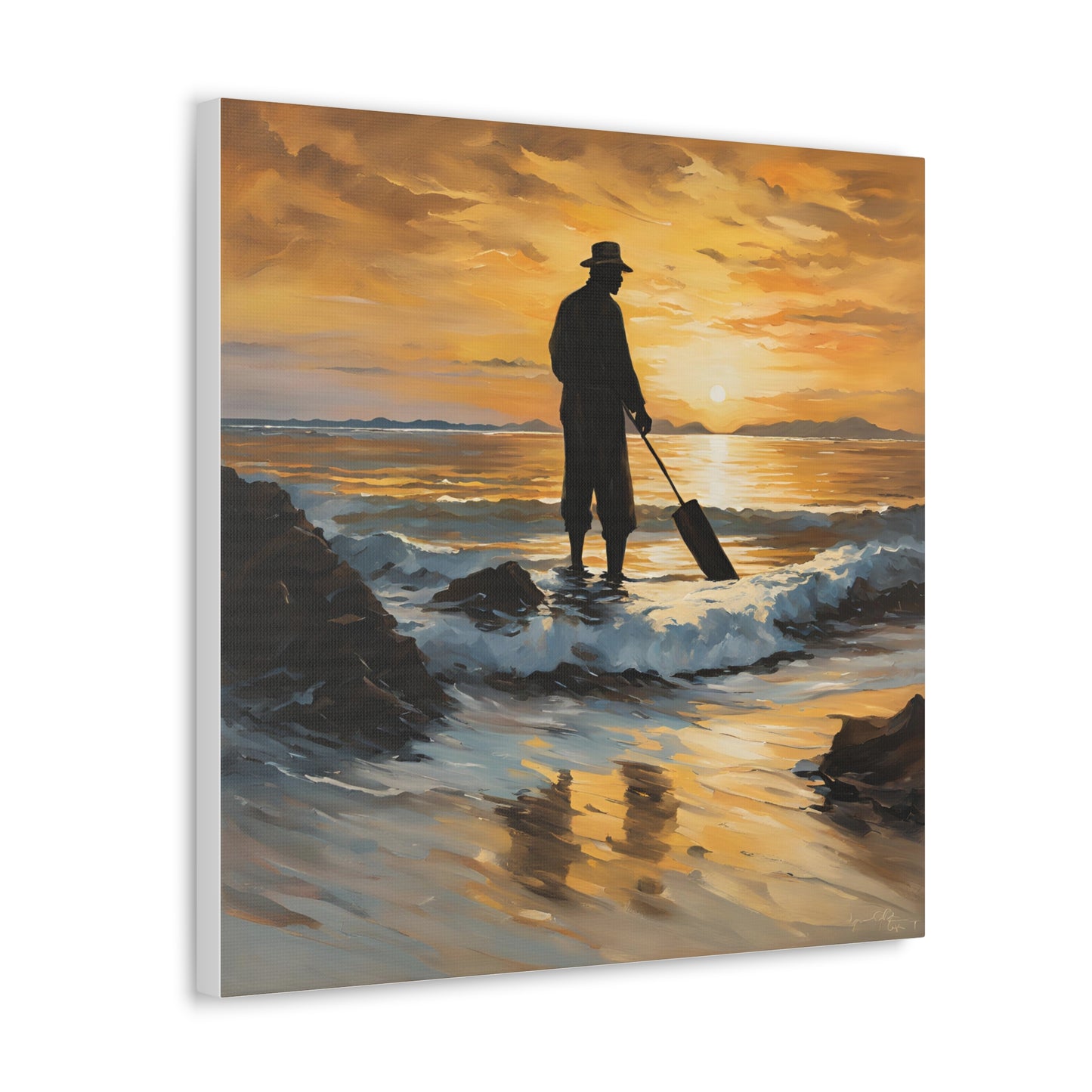 A Fisherman at Sunset