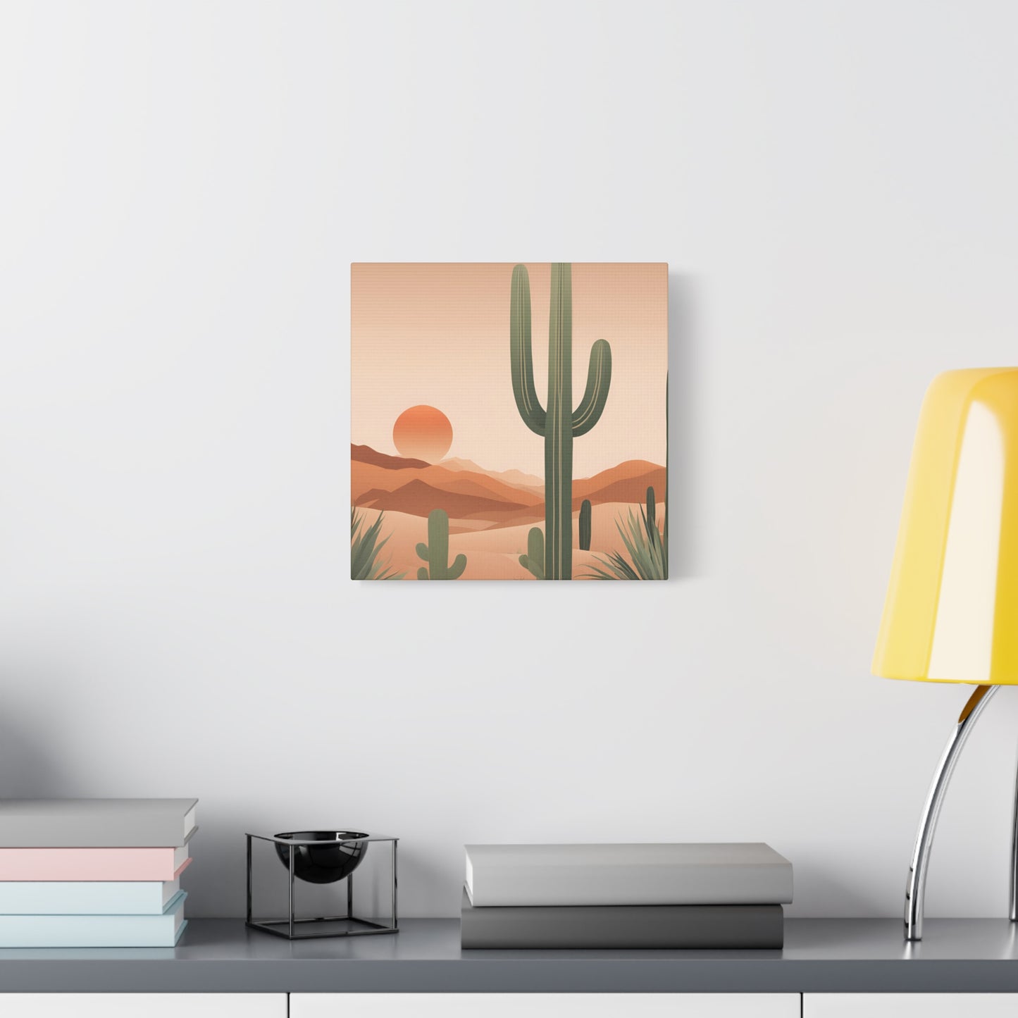 Desert Sunset Art Canvas - Stunning Landscape Wall Decor for Modern Homes