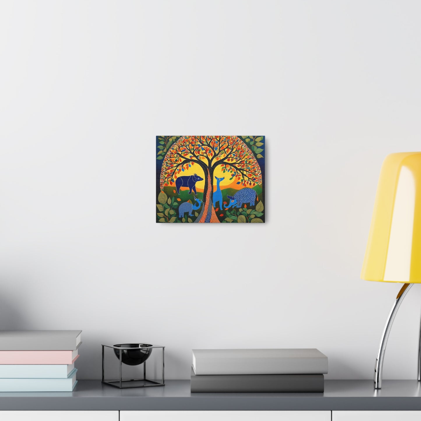 Vibrant Animal Canvas Gallery Wrap - Colorful Wildlife Art for Nature Lovers