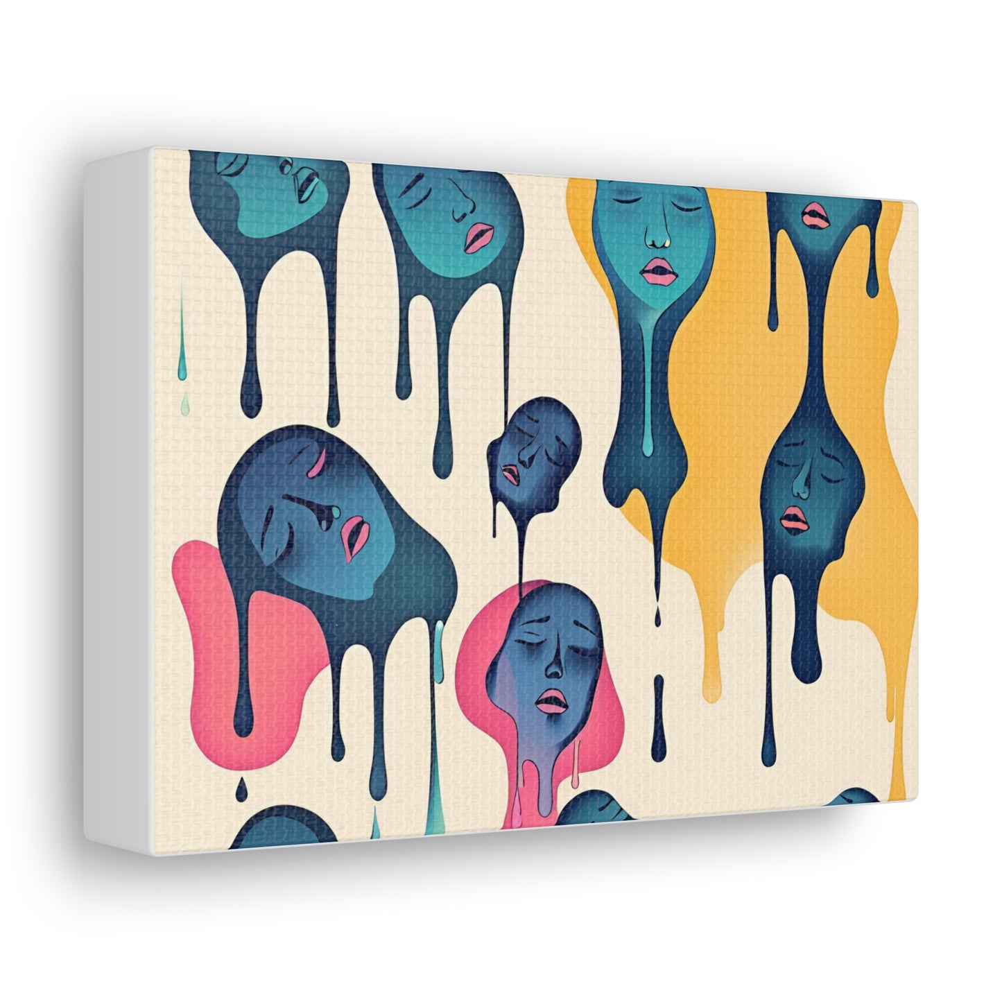 Melting Faces Canvas Gallery Wraps - Abstract Art for Modern Spaces