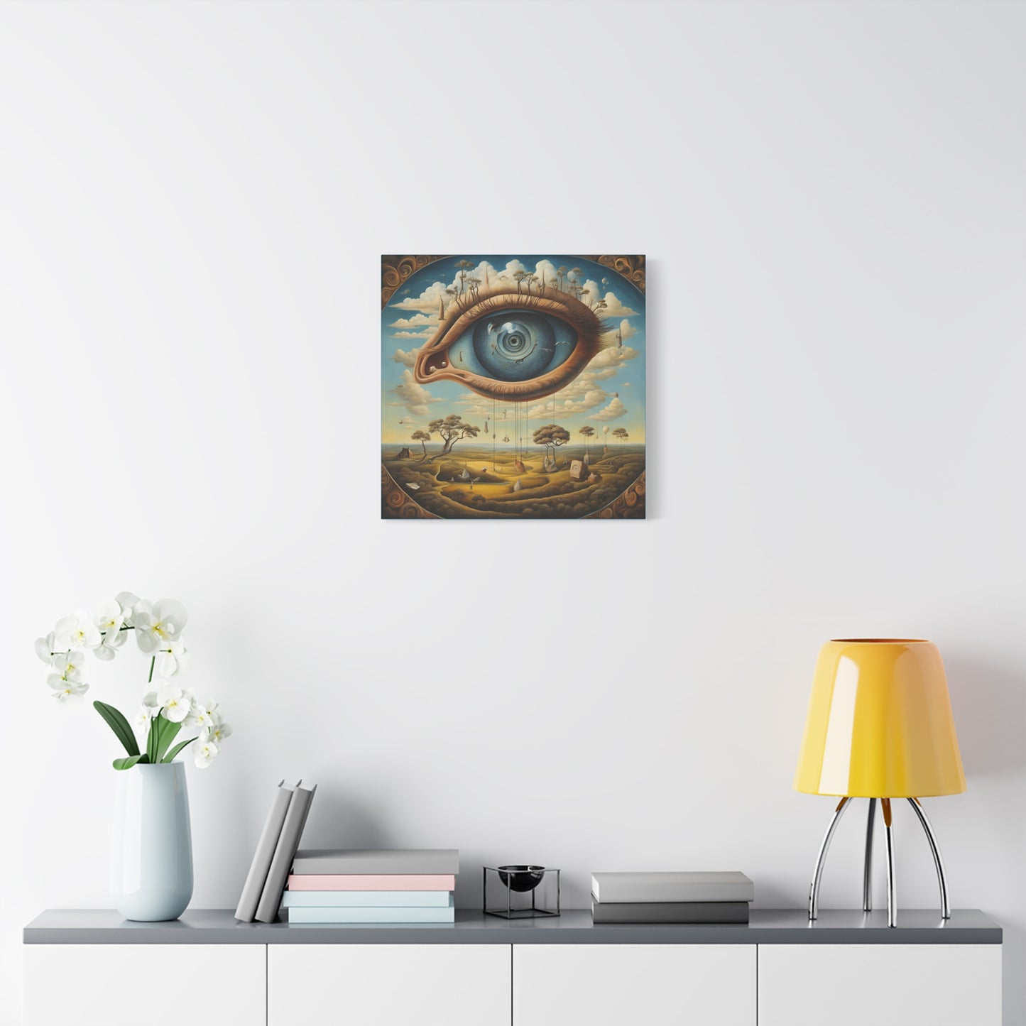 Surreal Eye Canvas Art - Dreamy Landscape Wall Decor