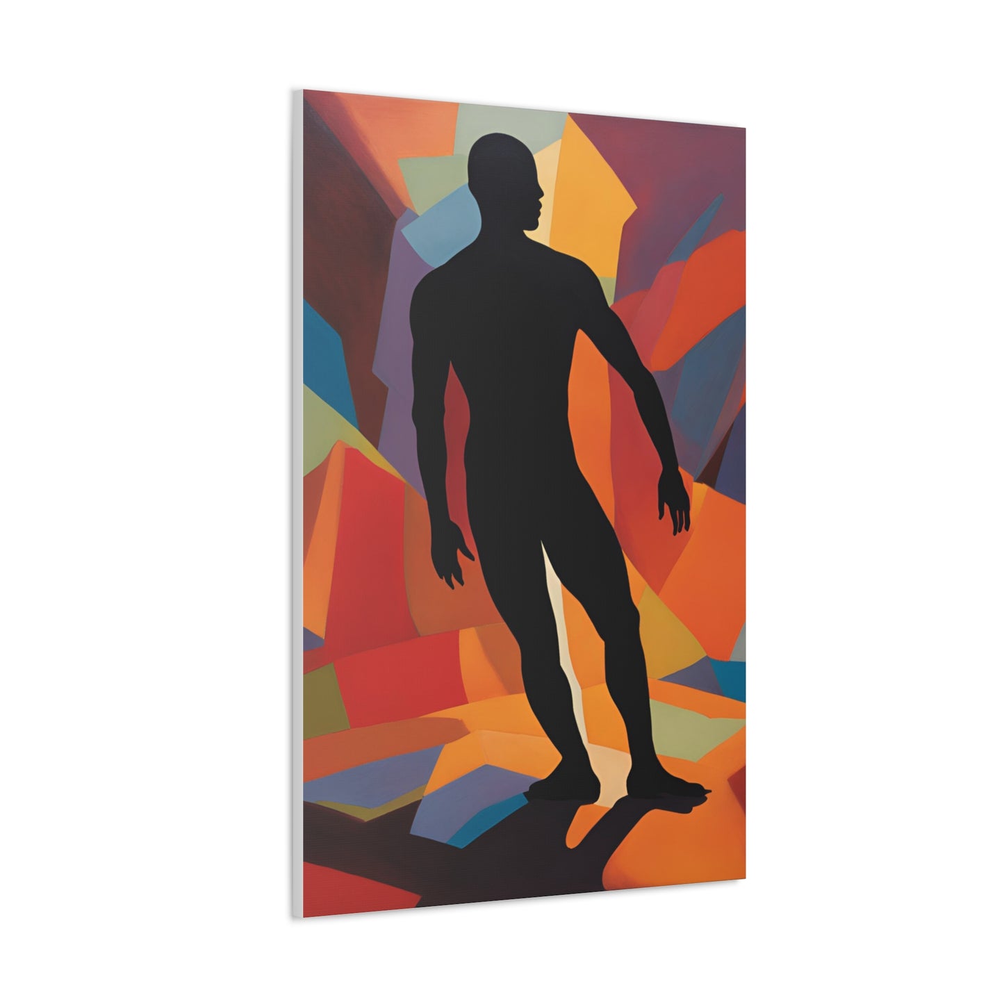 Abstract Canvas Gallery Wrap Shadow vs. Reality - Silhouette Art for Home Decor