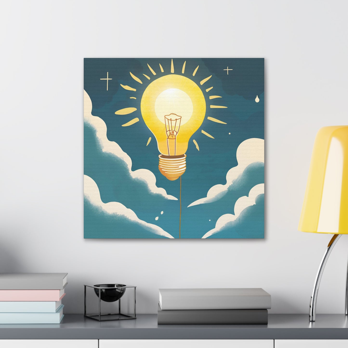 Canvas Gallery Wrap - The Sun as a Lightbulb Wall Art