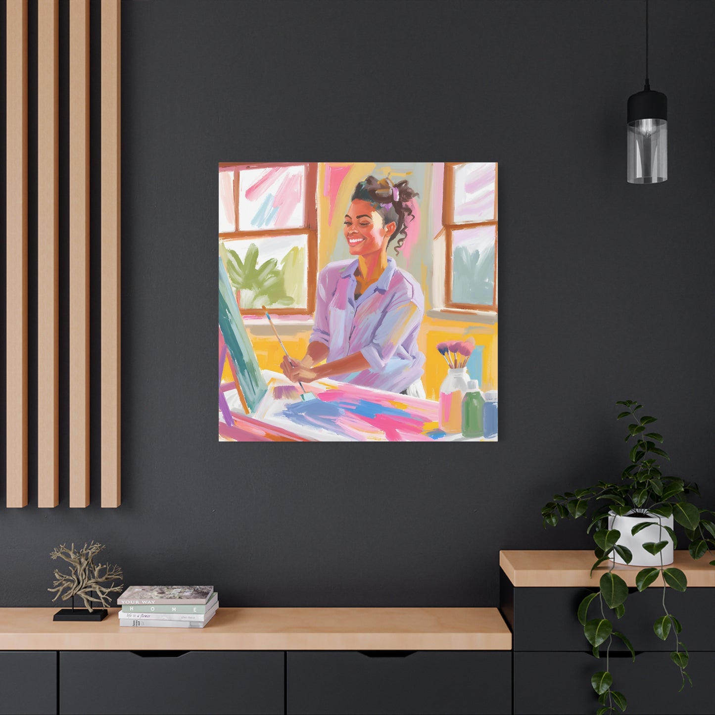 Inspirational Art Canvas - Colorful Artist at Work