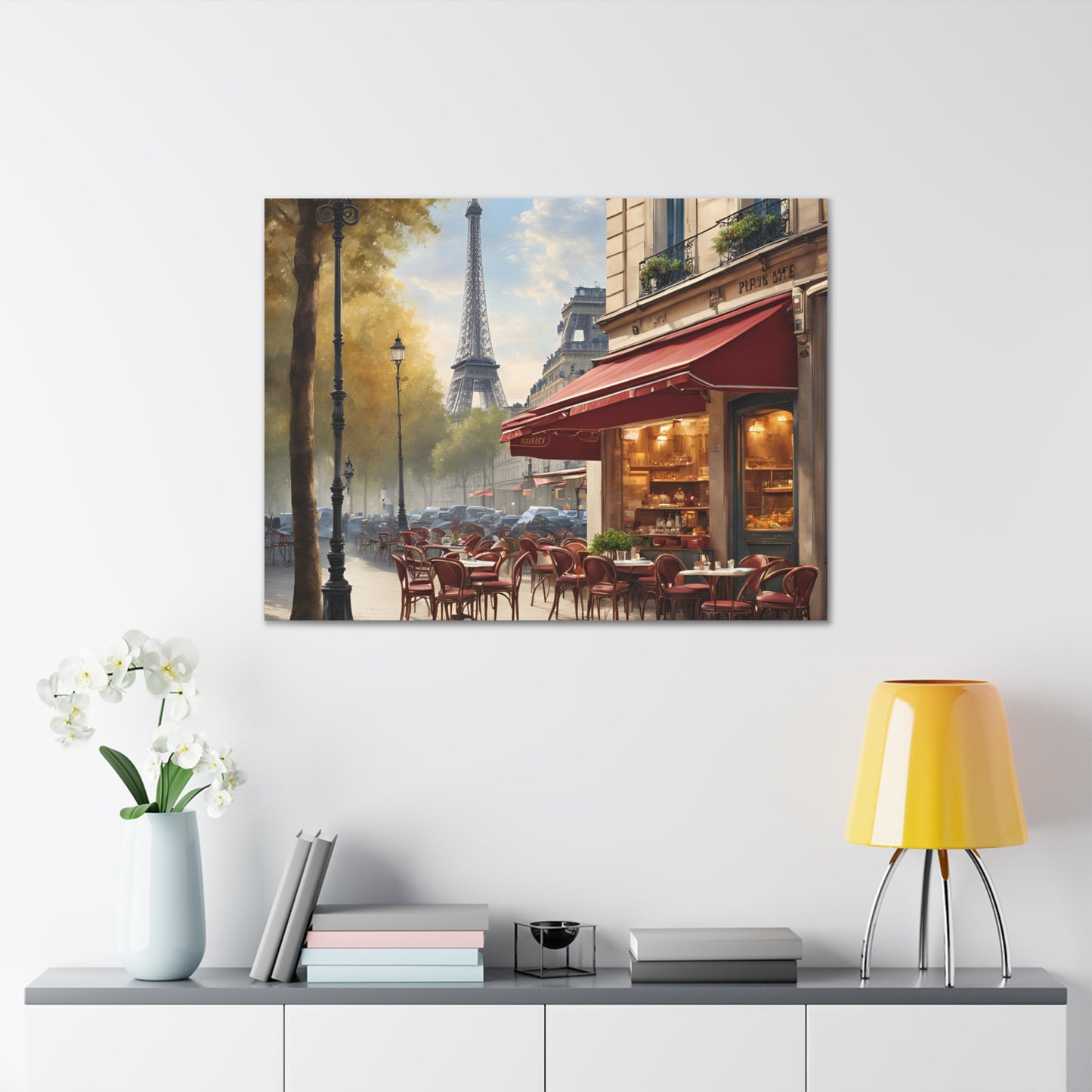 Parisian Café Canvas Gallery Wrap - Scenic Wall Decor for Home & Office