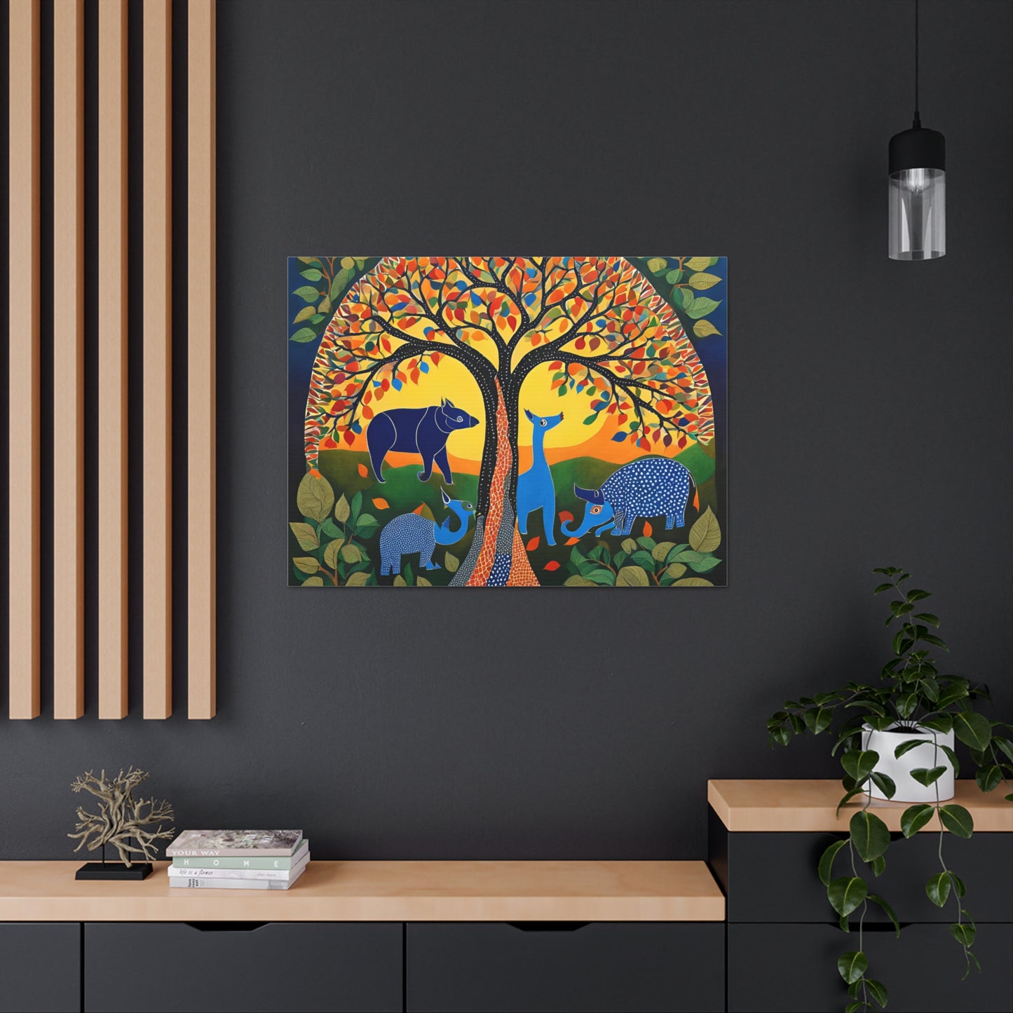 Vibrant Animal Canvas Gallery Wrap - Colorful Wildlife Art for Nature Lovers