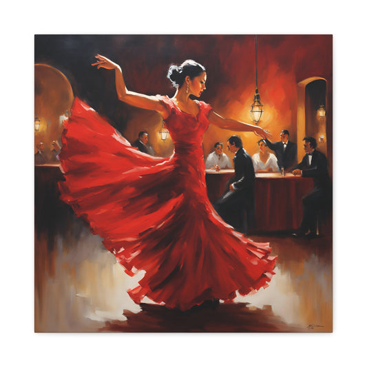 Flamenco Dancer Canvas Gallery Wrap - Vibrant Wall Art for Home and Office Decor