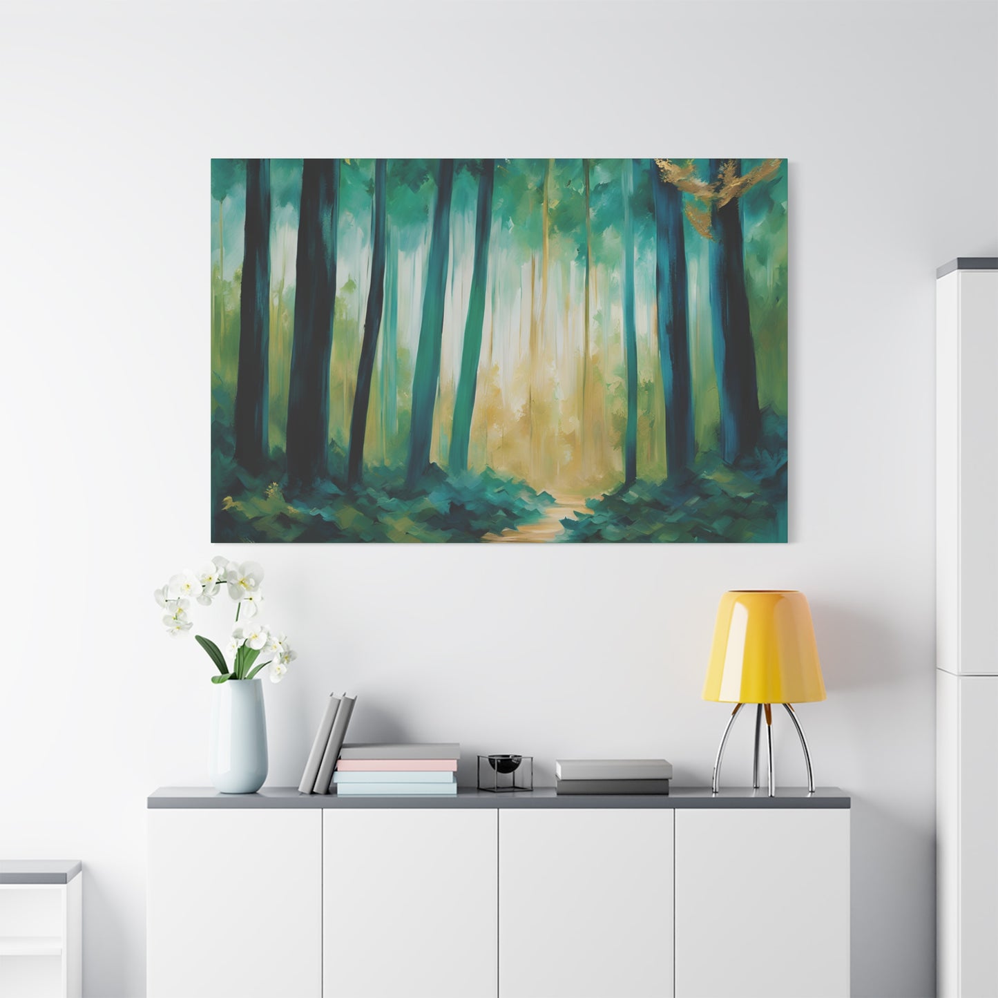 Serene Forest Canvas Wall Art – Tranquil Nature Landscape Print