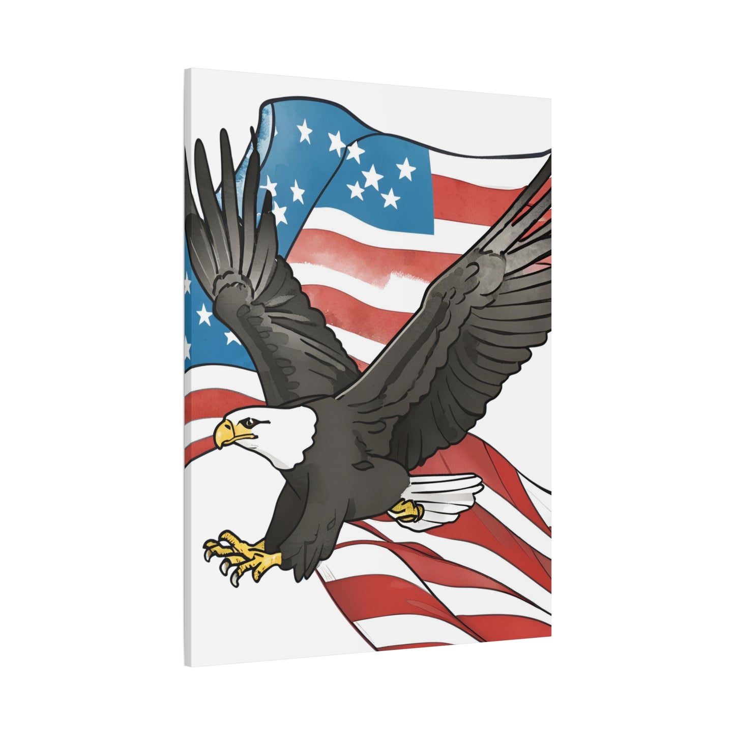 Patriotic Eagle Canvas Wall Art