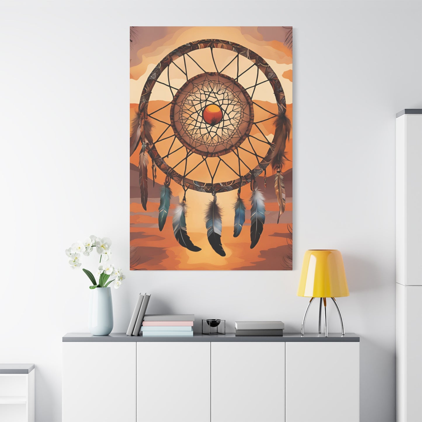 Dreamcatcher Matte Canvas Art – Bohemian Wall Decor for Free-Spirited Dreamers