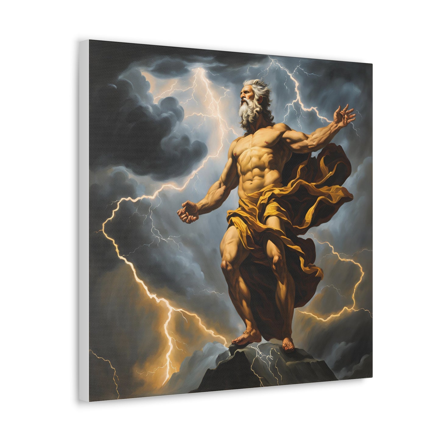 Zeus Canvas Gallery Wrap - Mythical Art Print for Home Decor