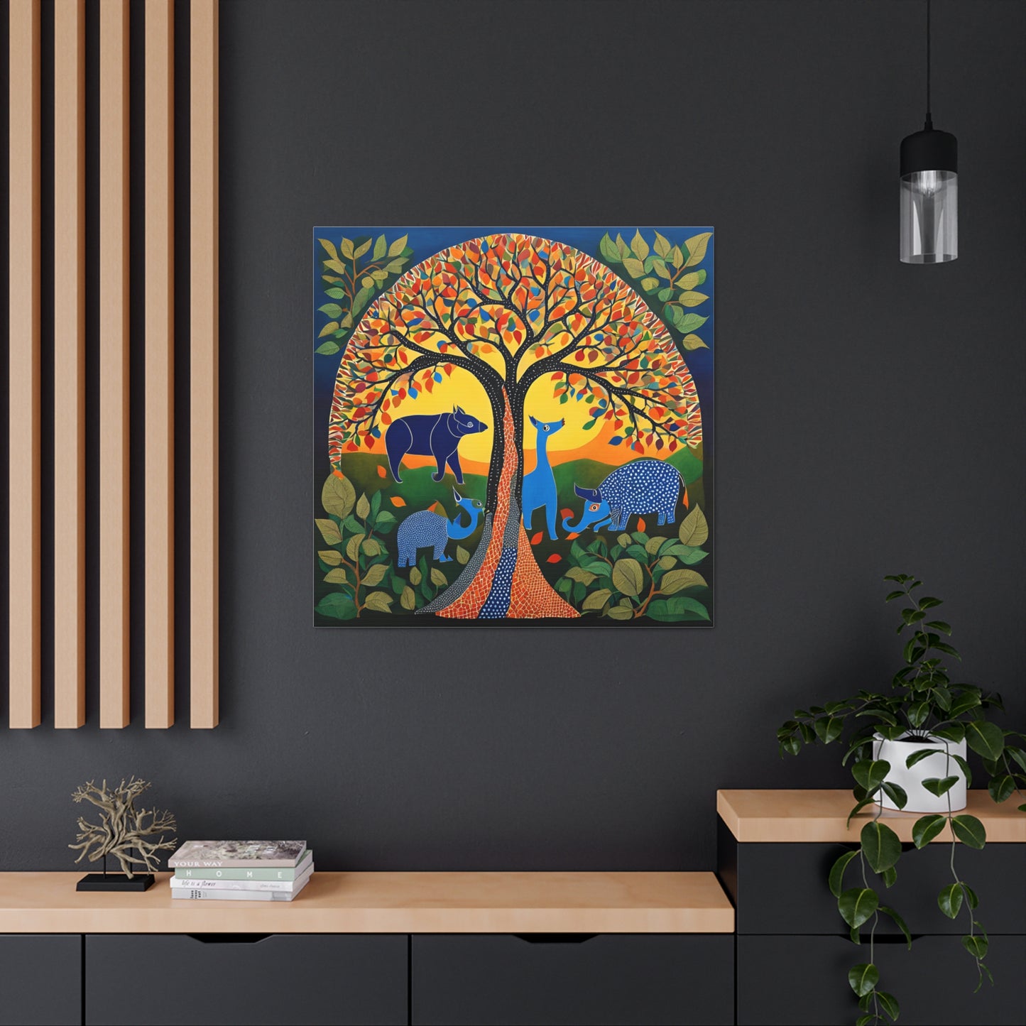 Vibrant Animal Canvas Gallery Wrap - Colorful Wildlife Art for Nature Lovers