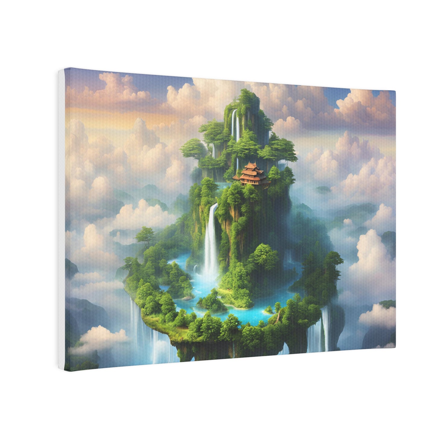 Serene Landscape Canvas Photo Tile - Tranquil Nature Art for Home Decor