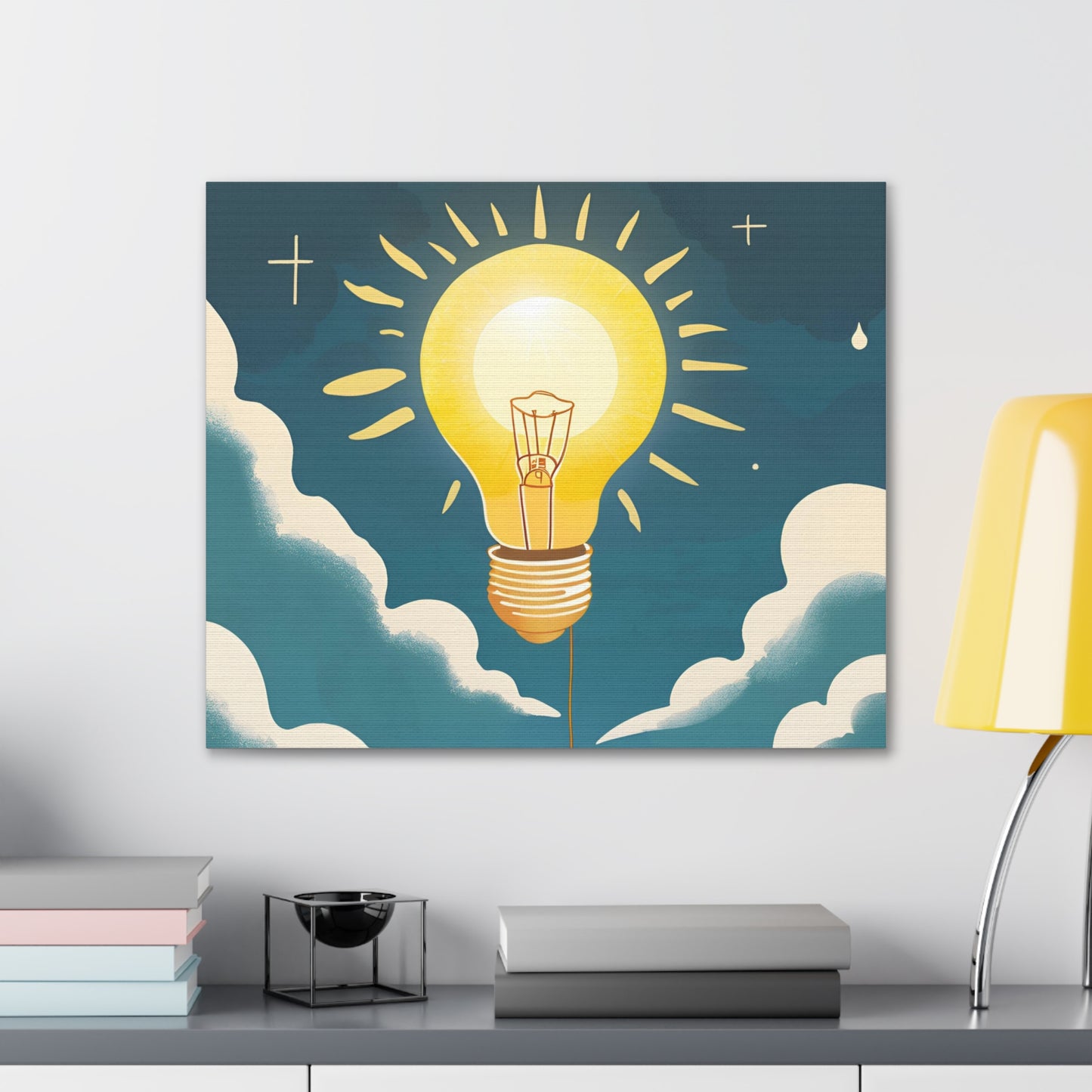 Canvas Gallery Wrap - The Sun as a Lightbulb Wall Art