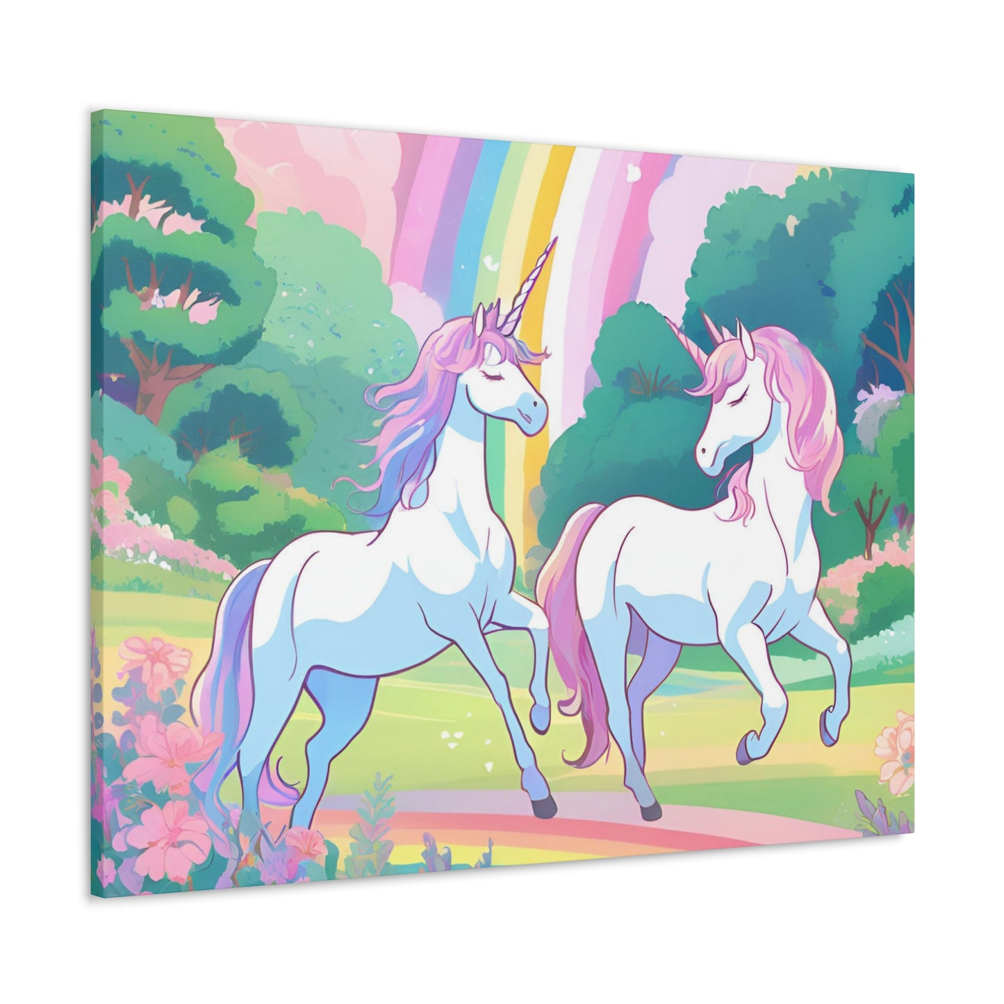 Magical Unicorn Canvas Gallery Wraps - Whimsical Art for Kids' Rooms