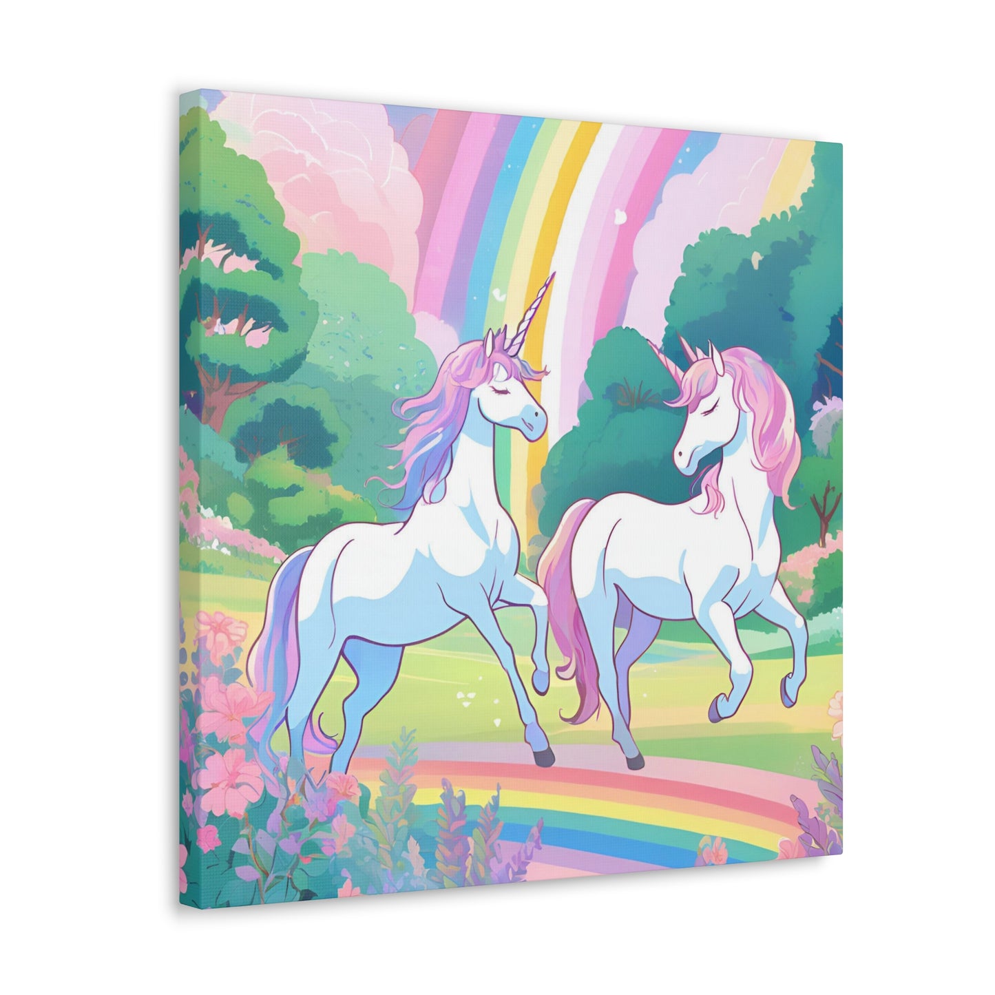 Magical Unicorn Canvas Gallery Wraps - Whimsical Art for Kids' Rooms