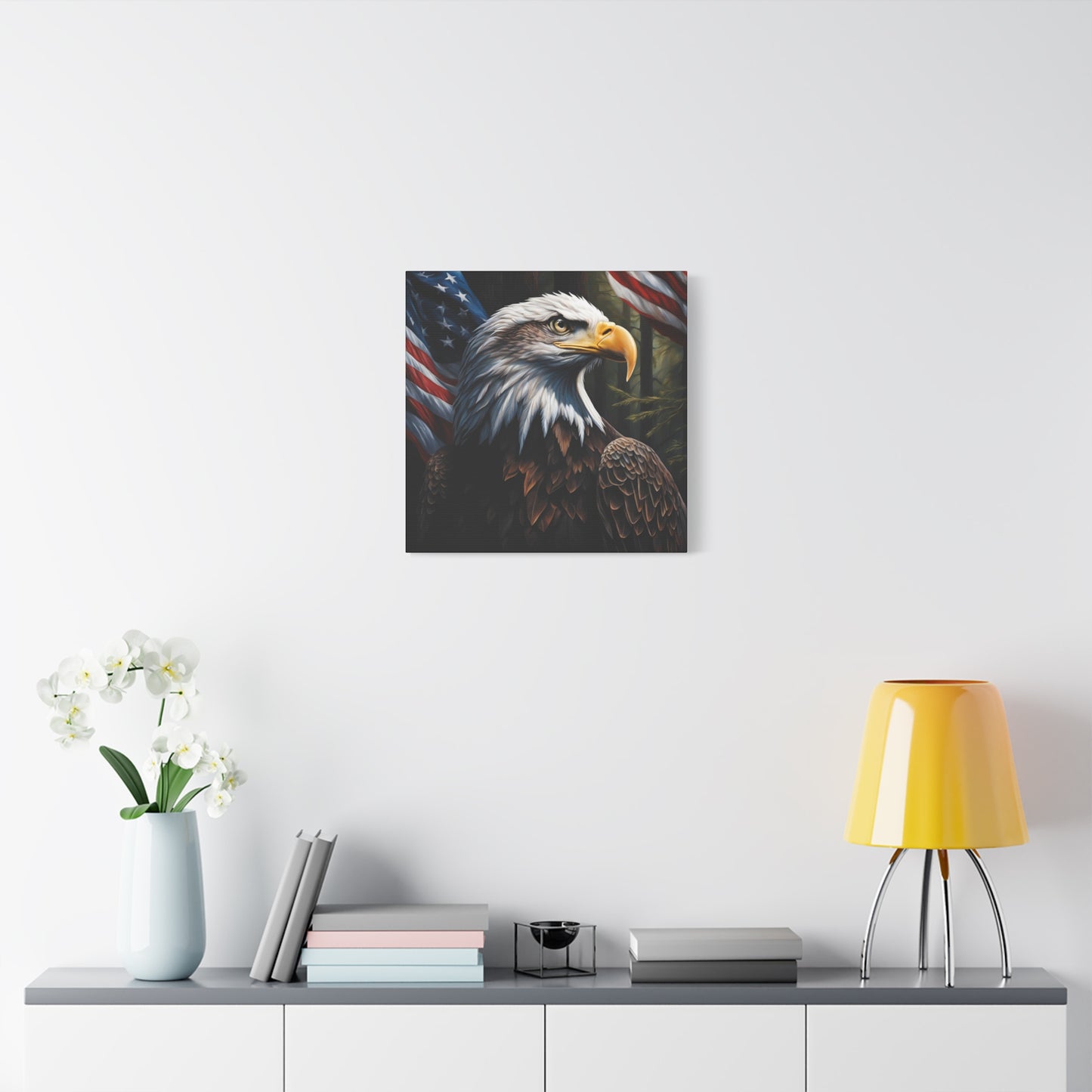 Patriotic Eagle Canvas Wall Art – Inspiring American Pride Home Decor