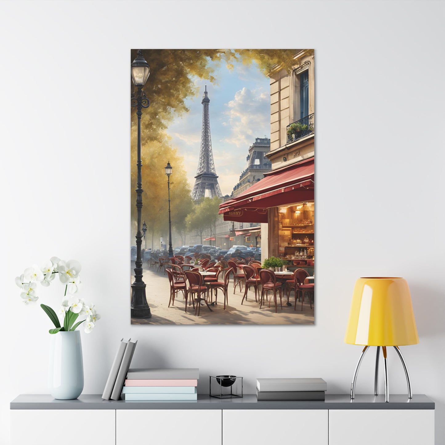 Parisian Café Canvas Gallery Wrap - Scenic Wall Decor for Home & Office