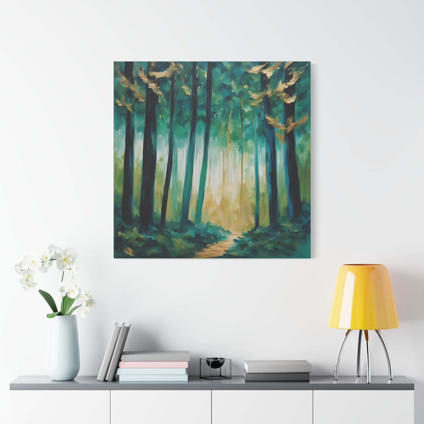 Serene Forest Canvas Wall Art – Tranquil Nature Landscape Print