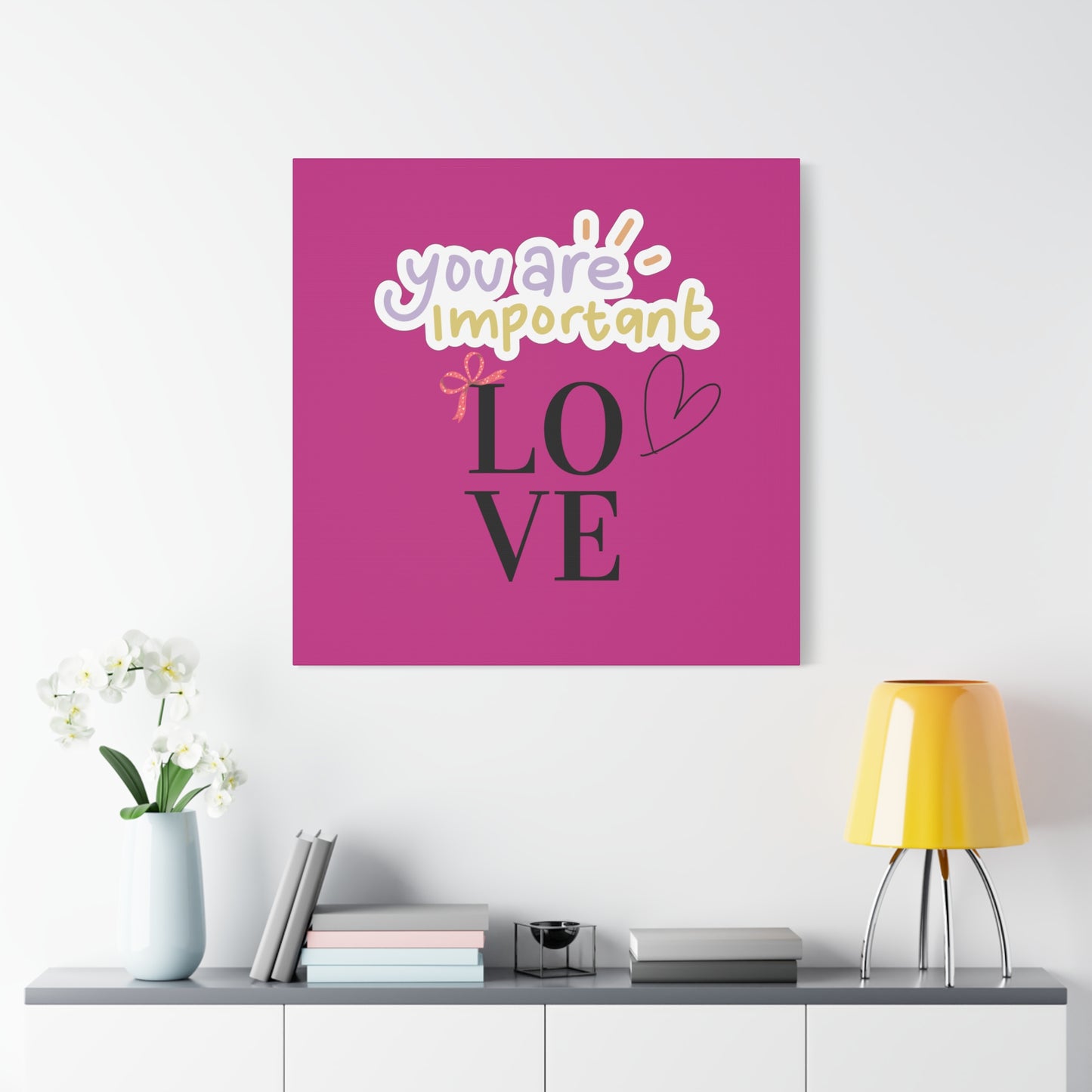 Canvas Wall Art – 'You Are Important: Love'