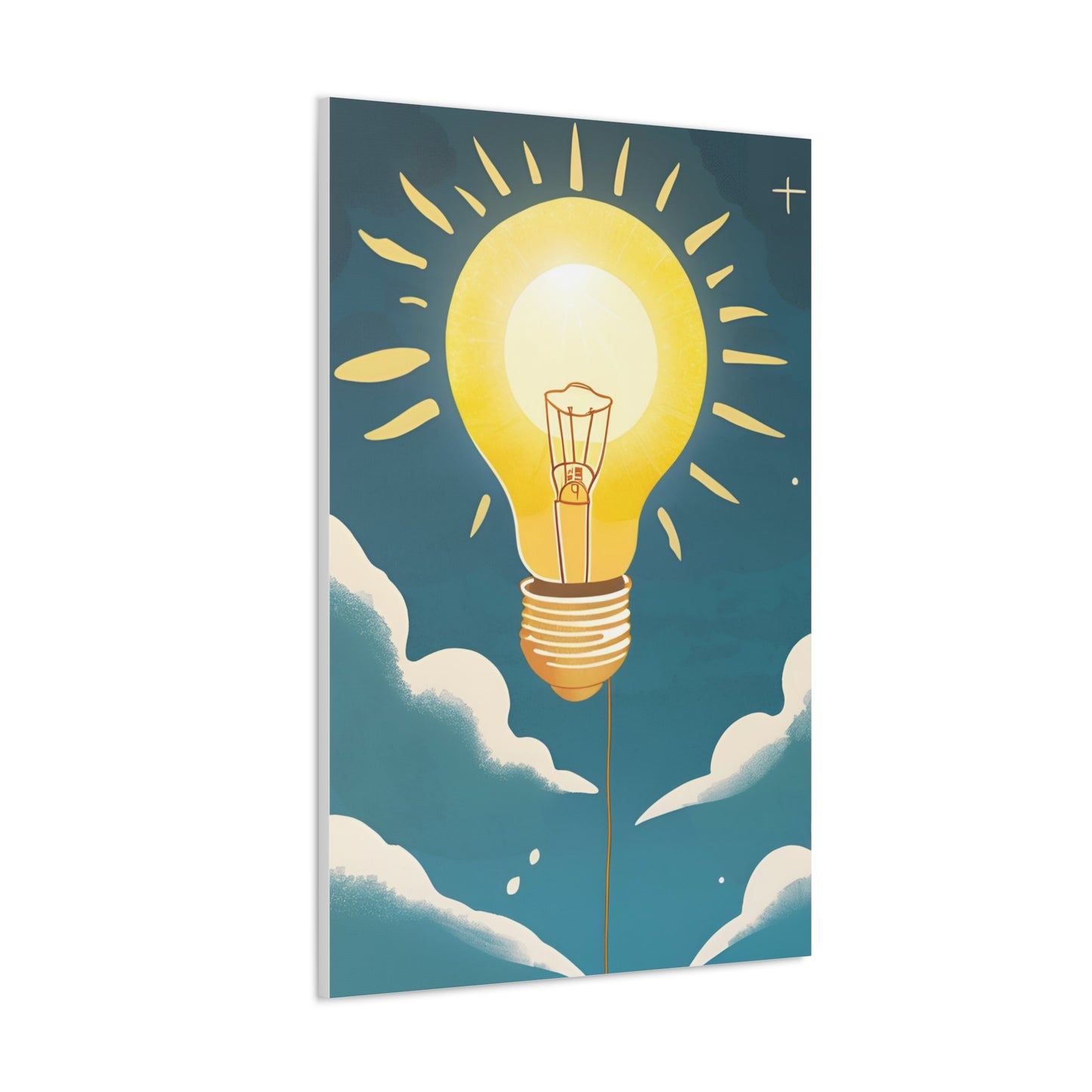 Canvas Gallery Wrap - The Sun as a Lightbulb Wall Art