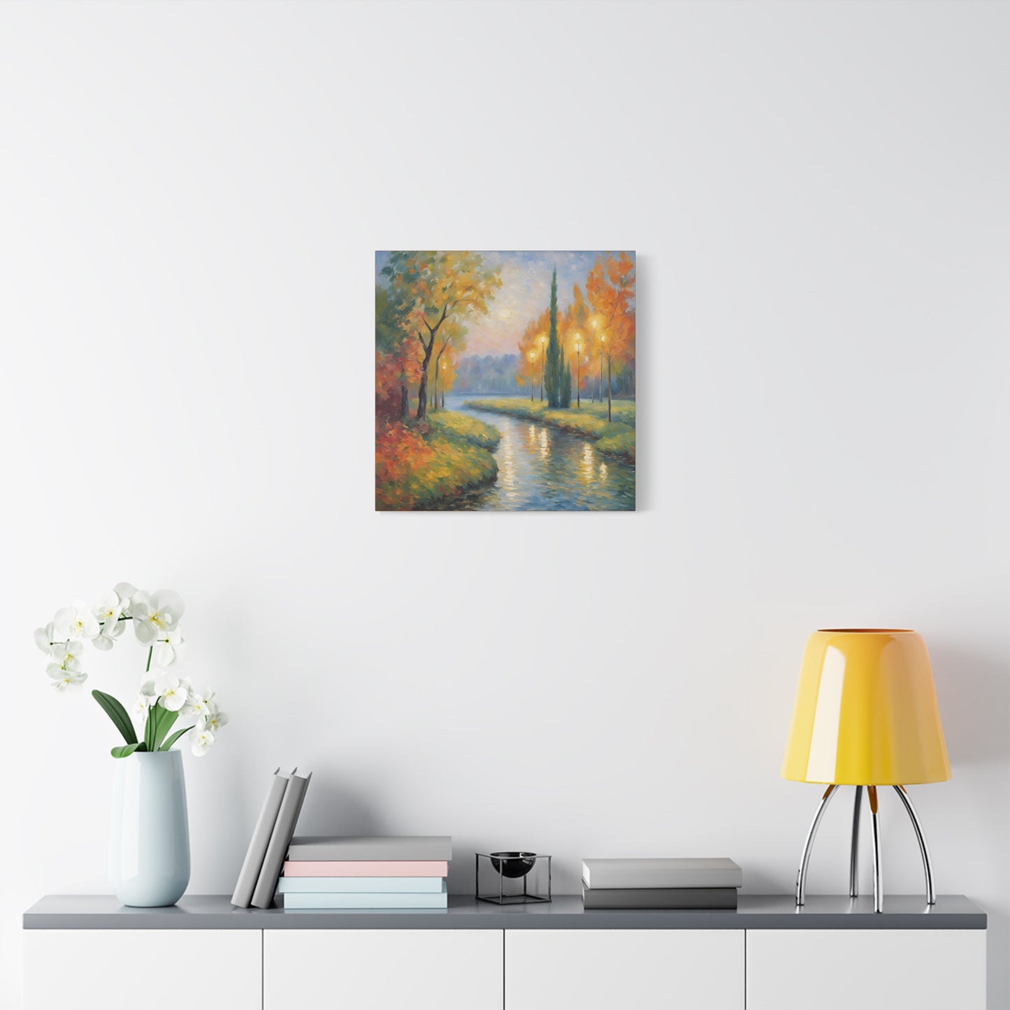 Autumn Landscape Canvas Wall Art - 1.25" Stretched Matte Print