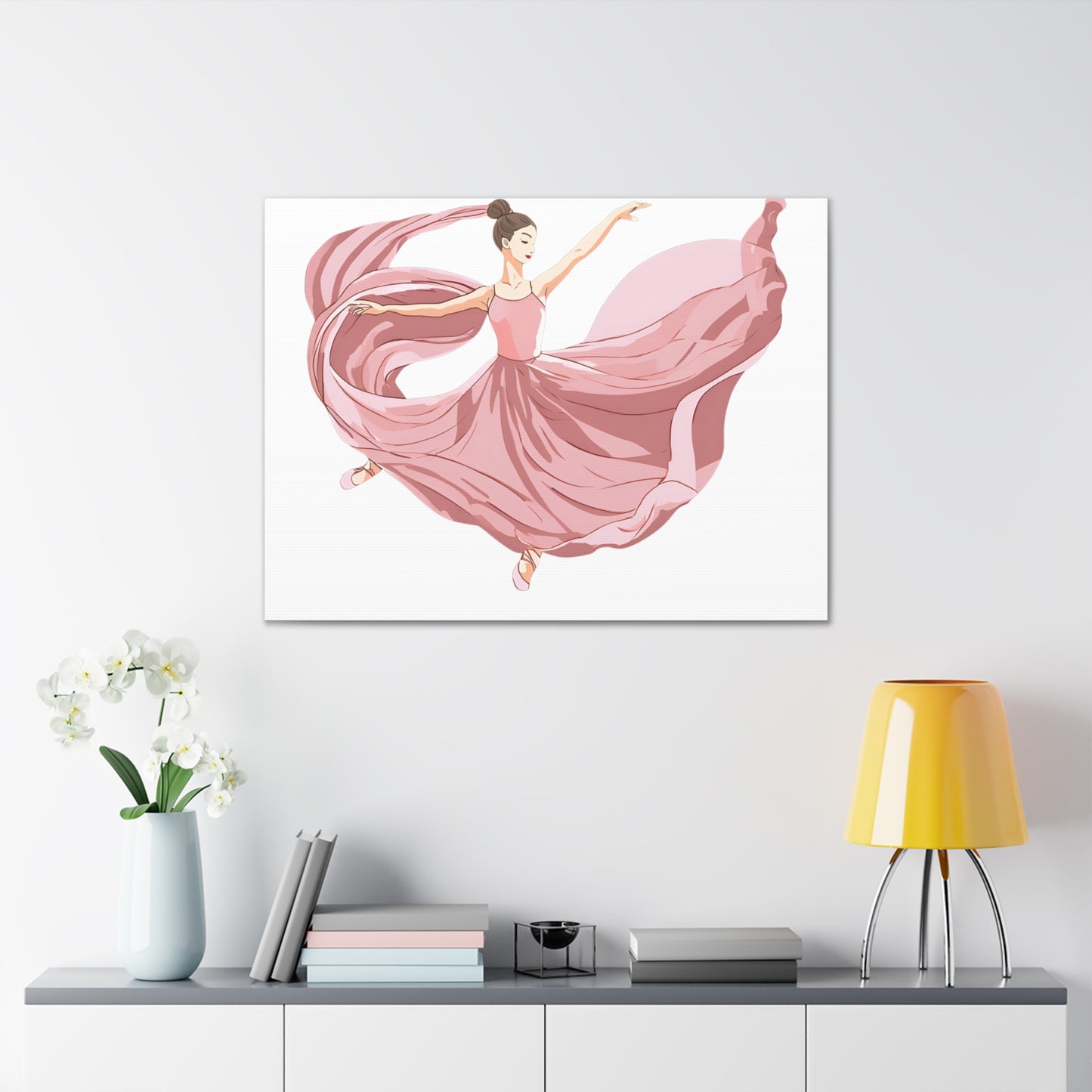 Elegant Ballet Canvas Gallery Wrap - Graceful Dancer Wall Art for Home Decor