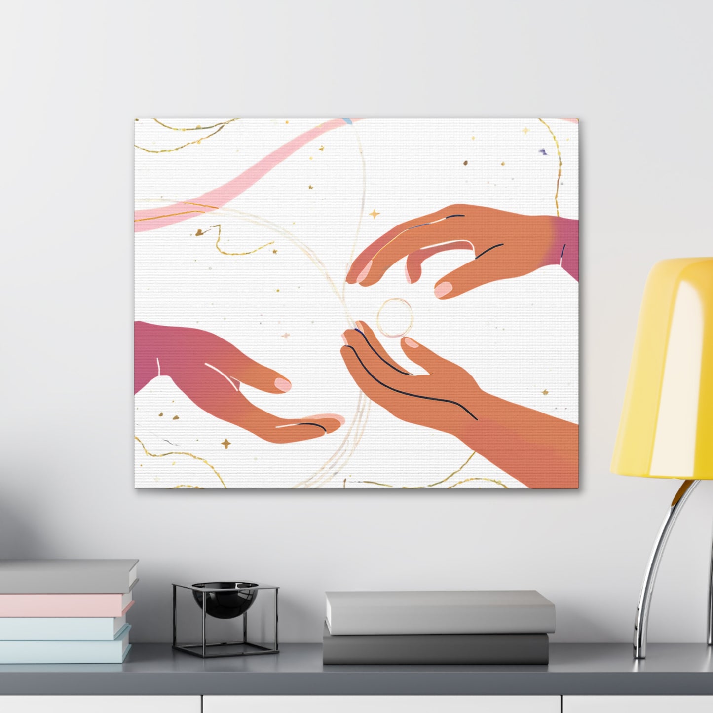 Artistic Canvas Wrap - Hands Reaching for Connection