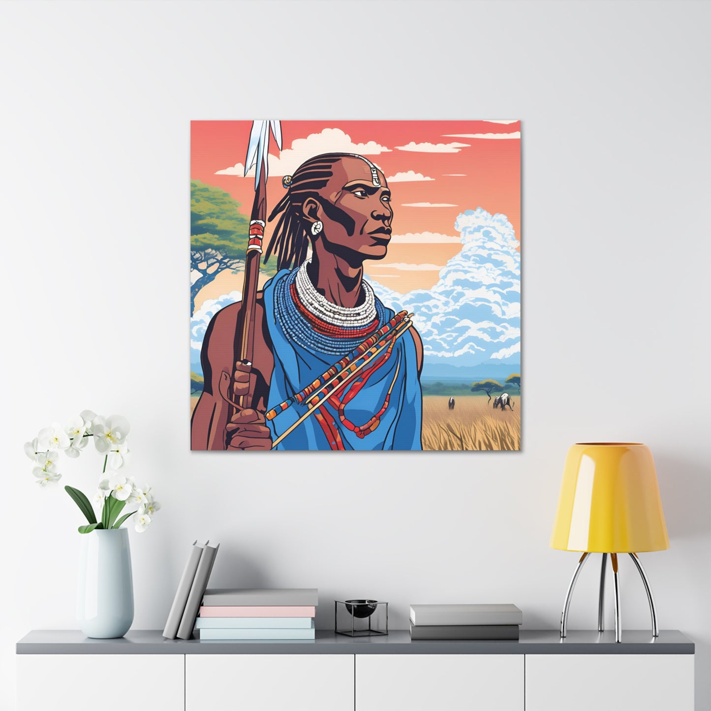 Canvas Gallery Wrap - African Warrior Artwork