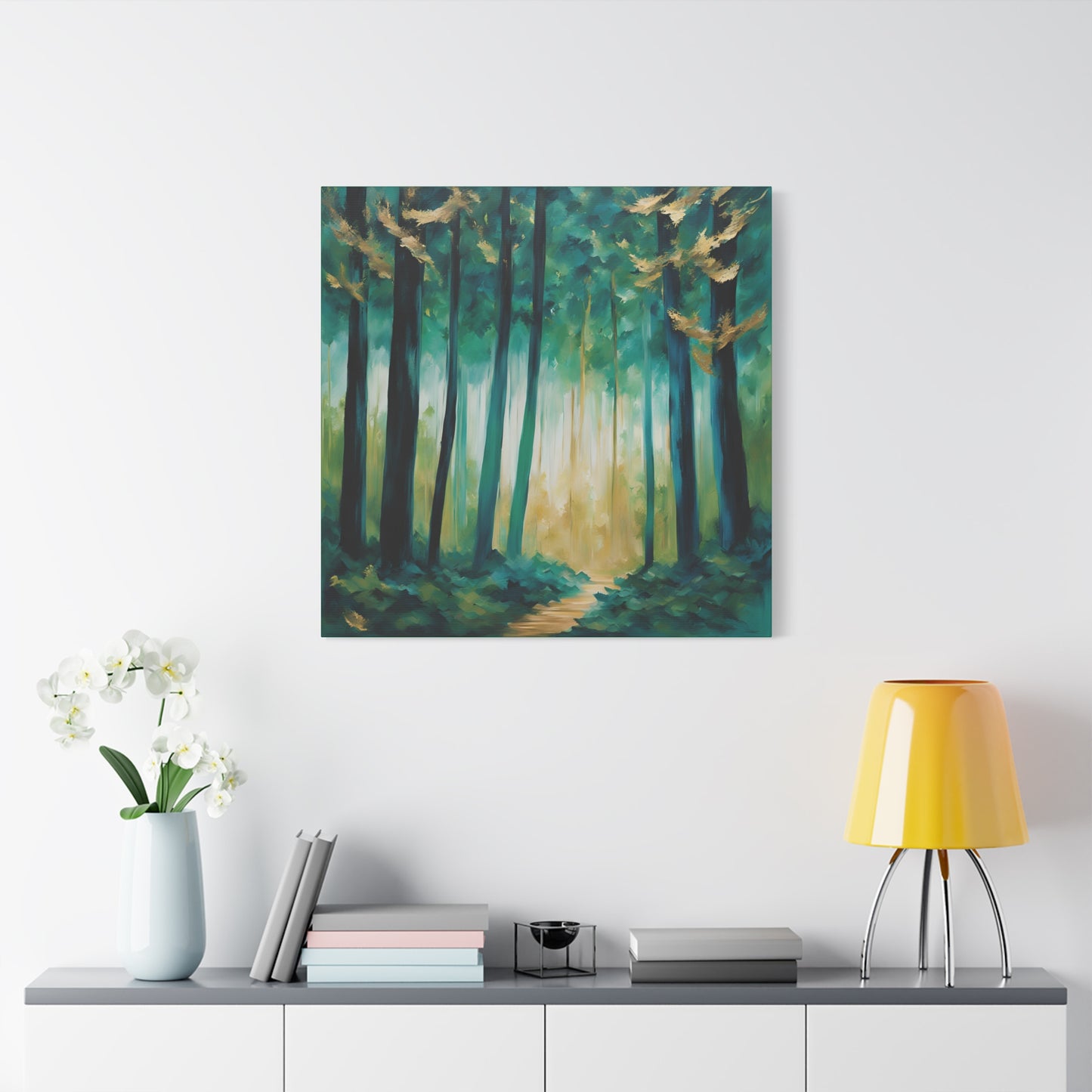 Serene Forest Canvas Wall Art – Tranquil Nature Landscape Print